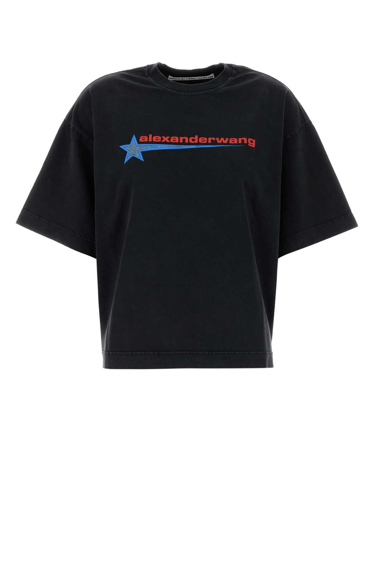 alexander wang black cotton oversize t-shirt