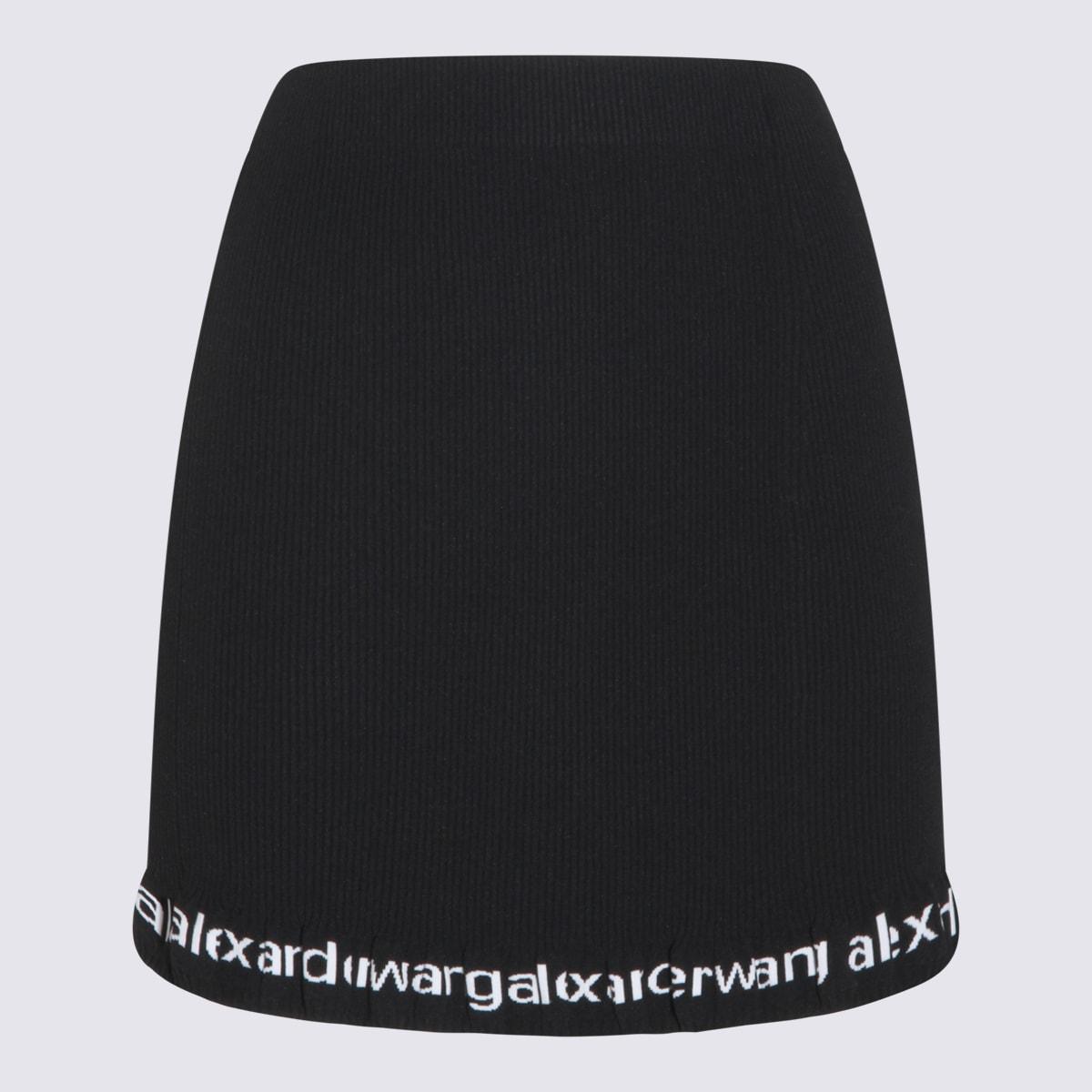 alexander wang black cotton skirt