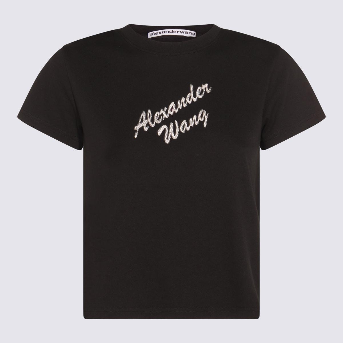 alexander wang black cotton t-shirt