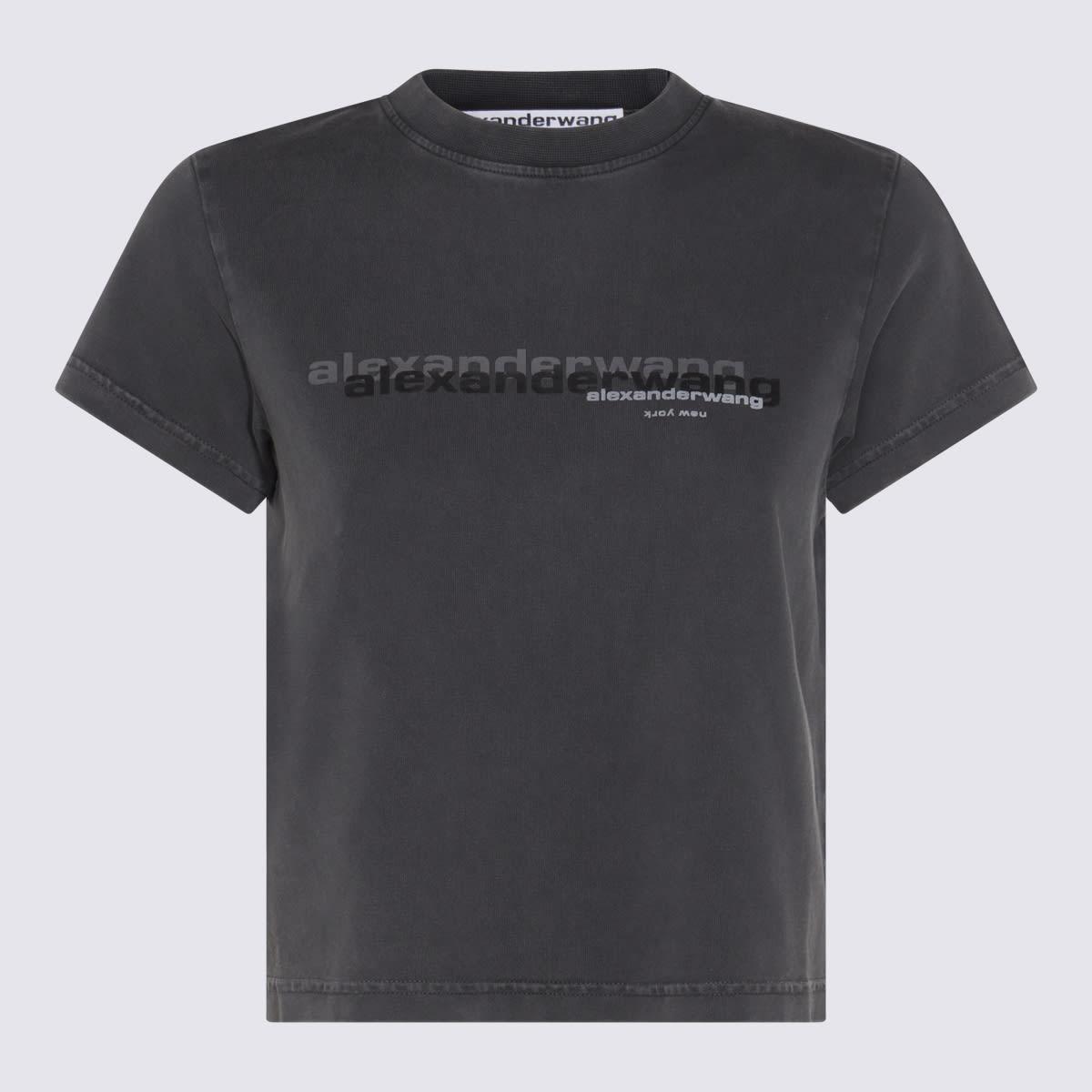 alexander wang black cotton t-shirt