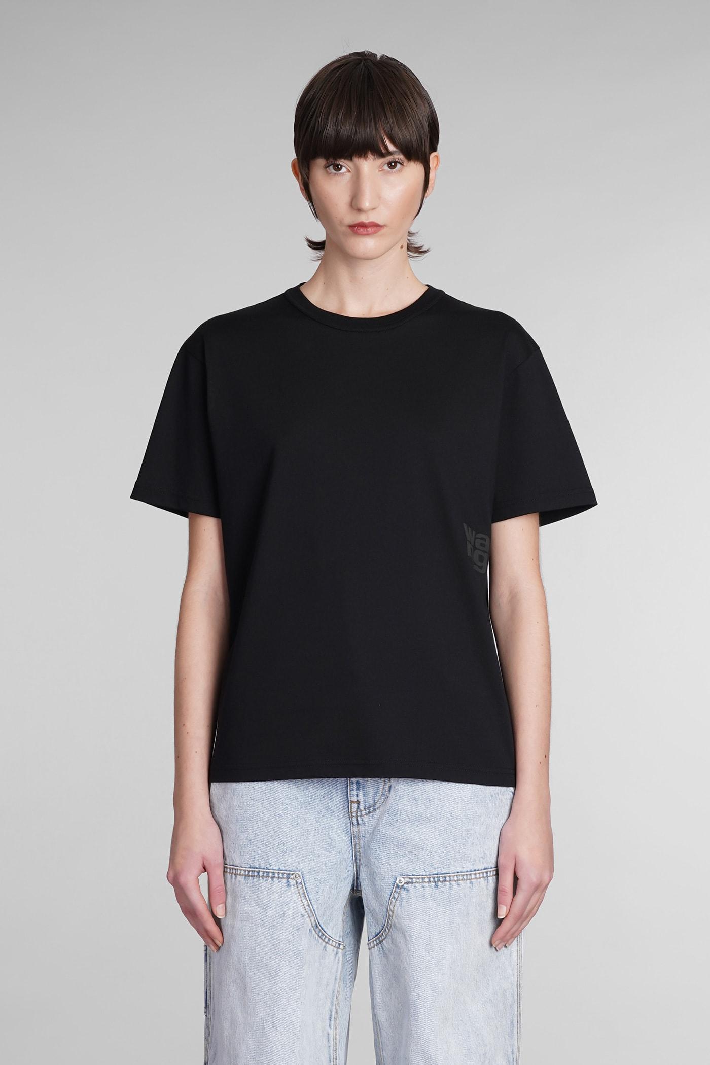 alexander wang black cotton t-shirt