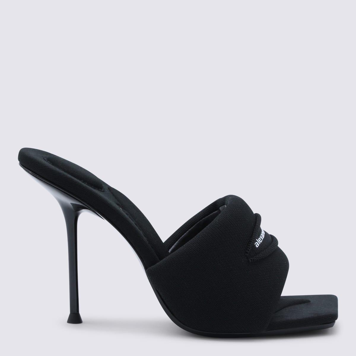 alexander wang black leather sandals