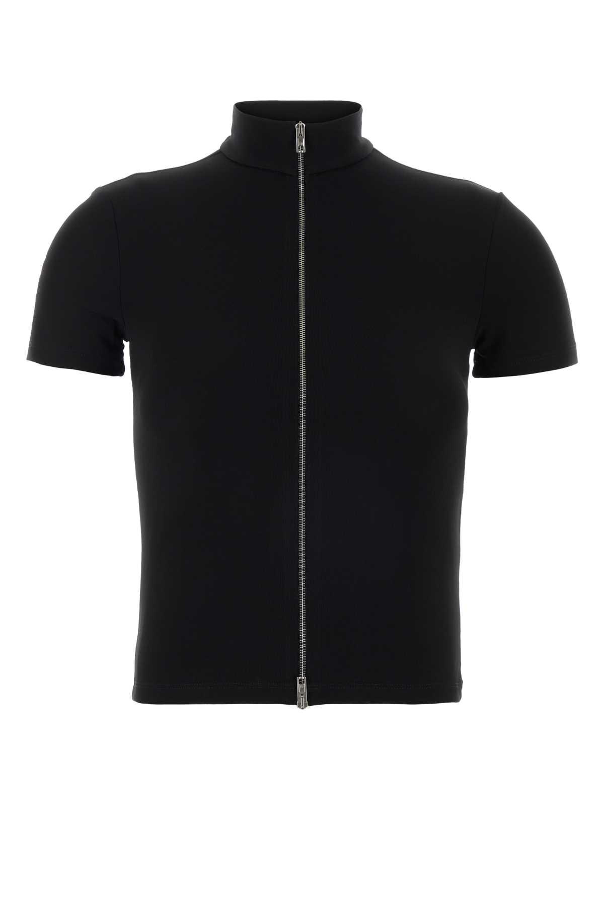 alexander wang black stretch viscose top