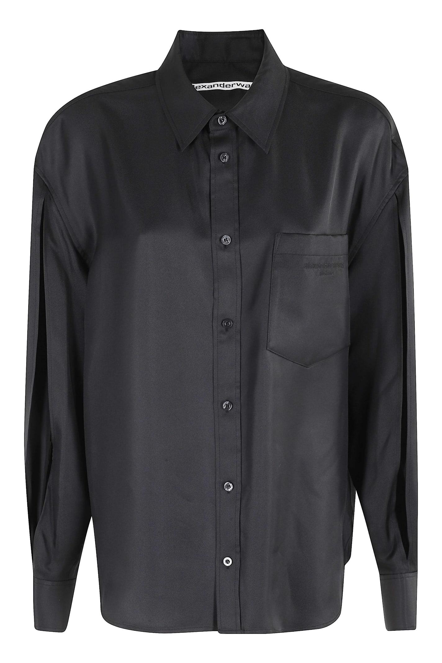 alexander wang button up shirt w slashed sleeve