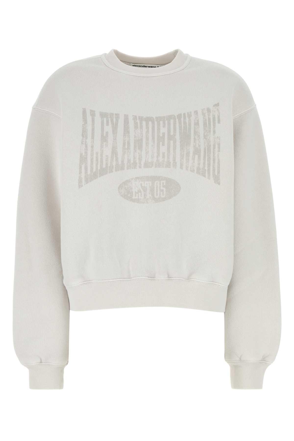 alexander wang chalk cotton blend oversize sweatshirt