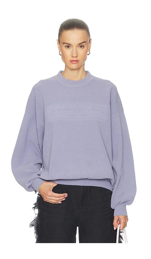alexander wang crewneck pullover in lavender.