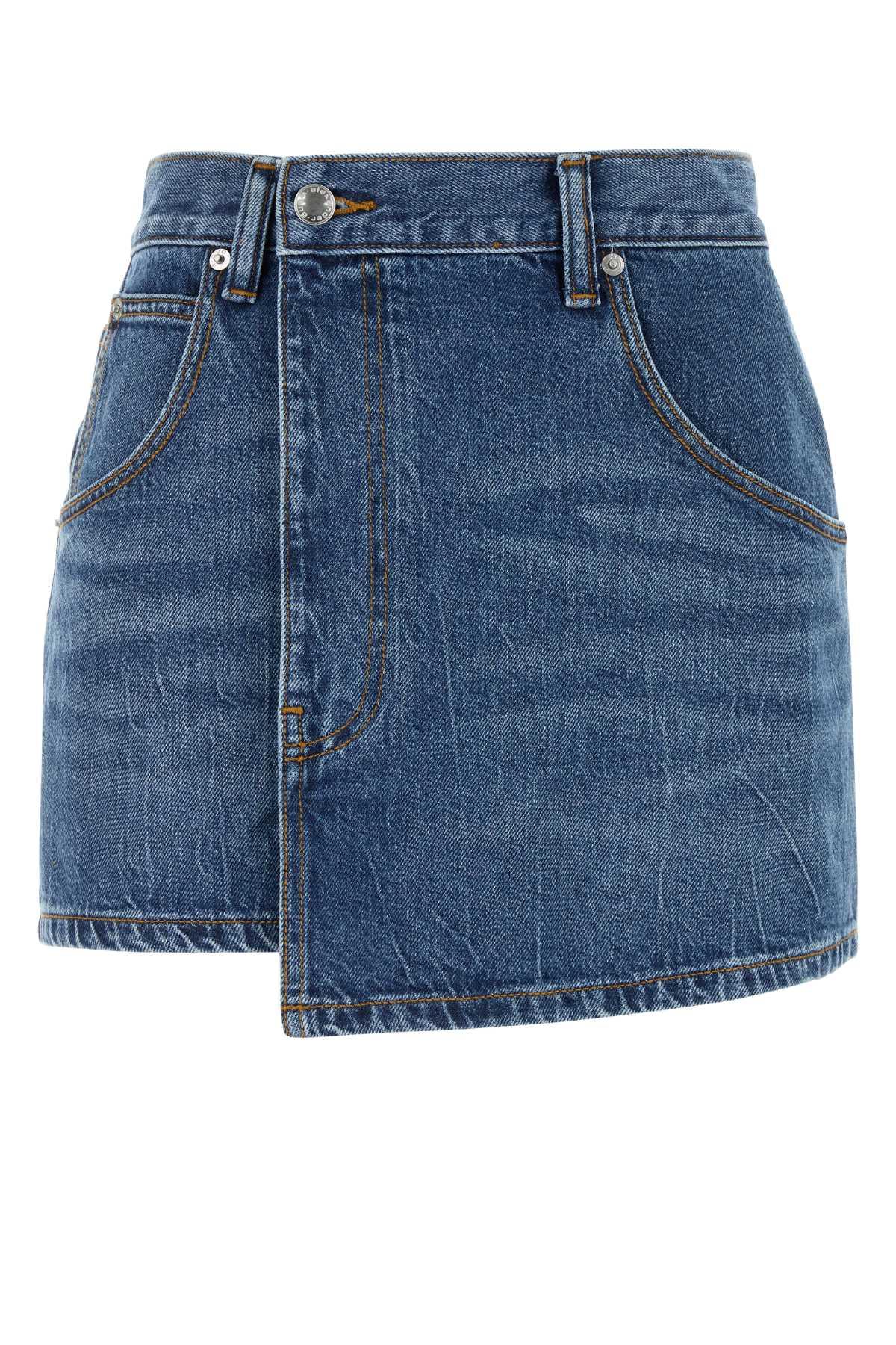 alexander wang denim mini skirt
