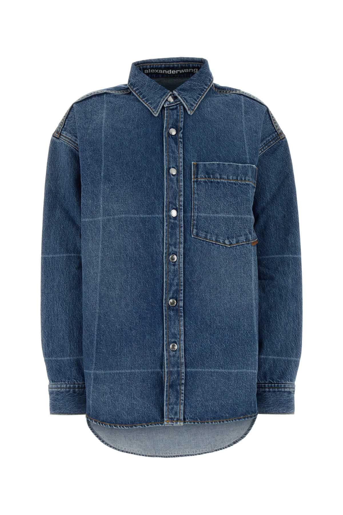 alexander wang denim oversize shirt
