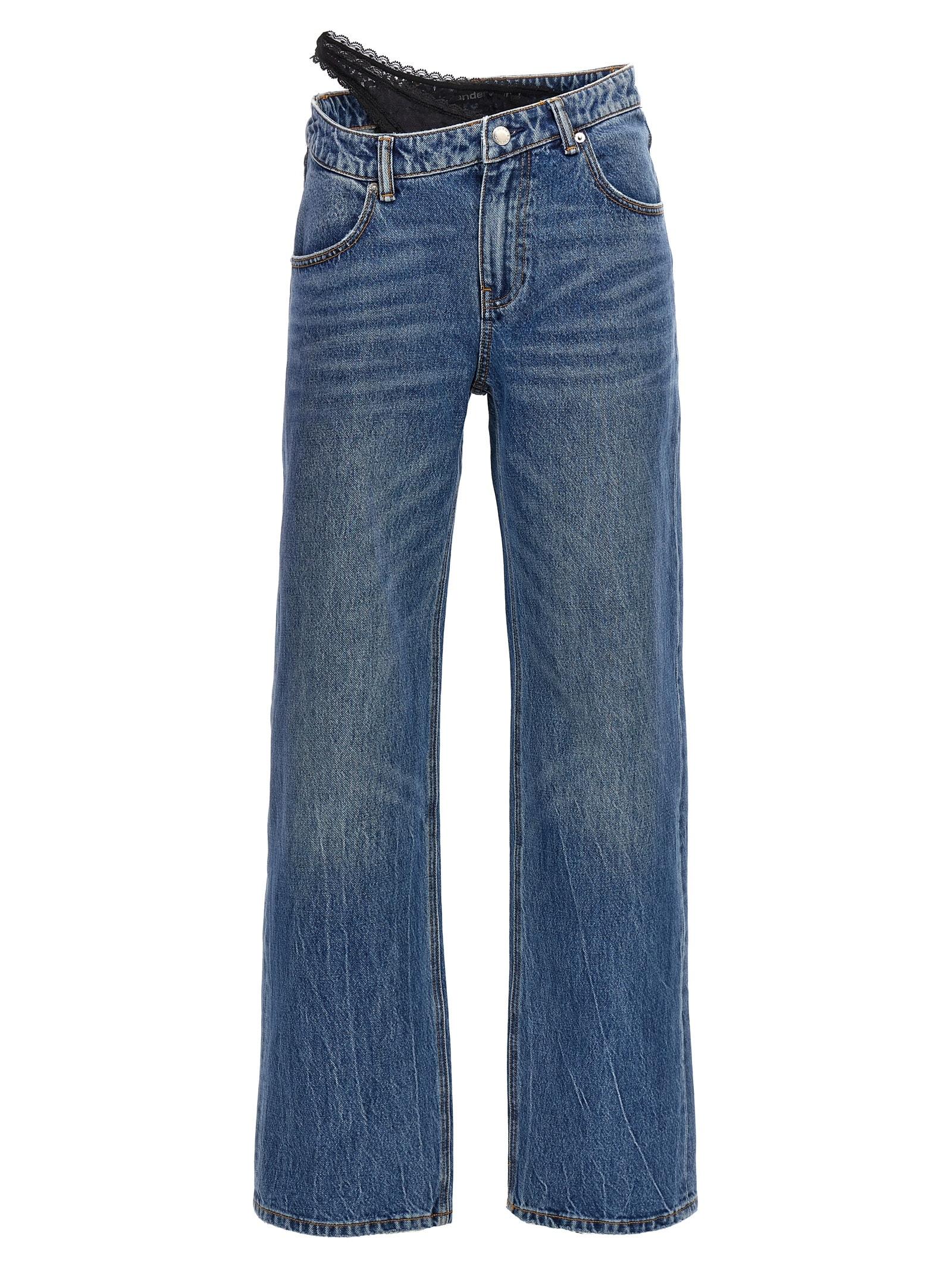 alexander wang dip side lace undie jeans
