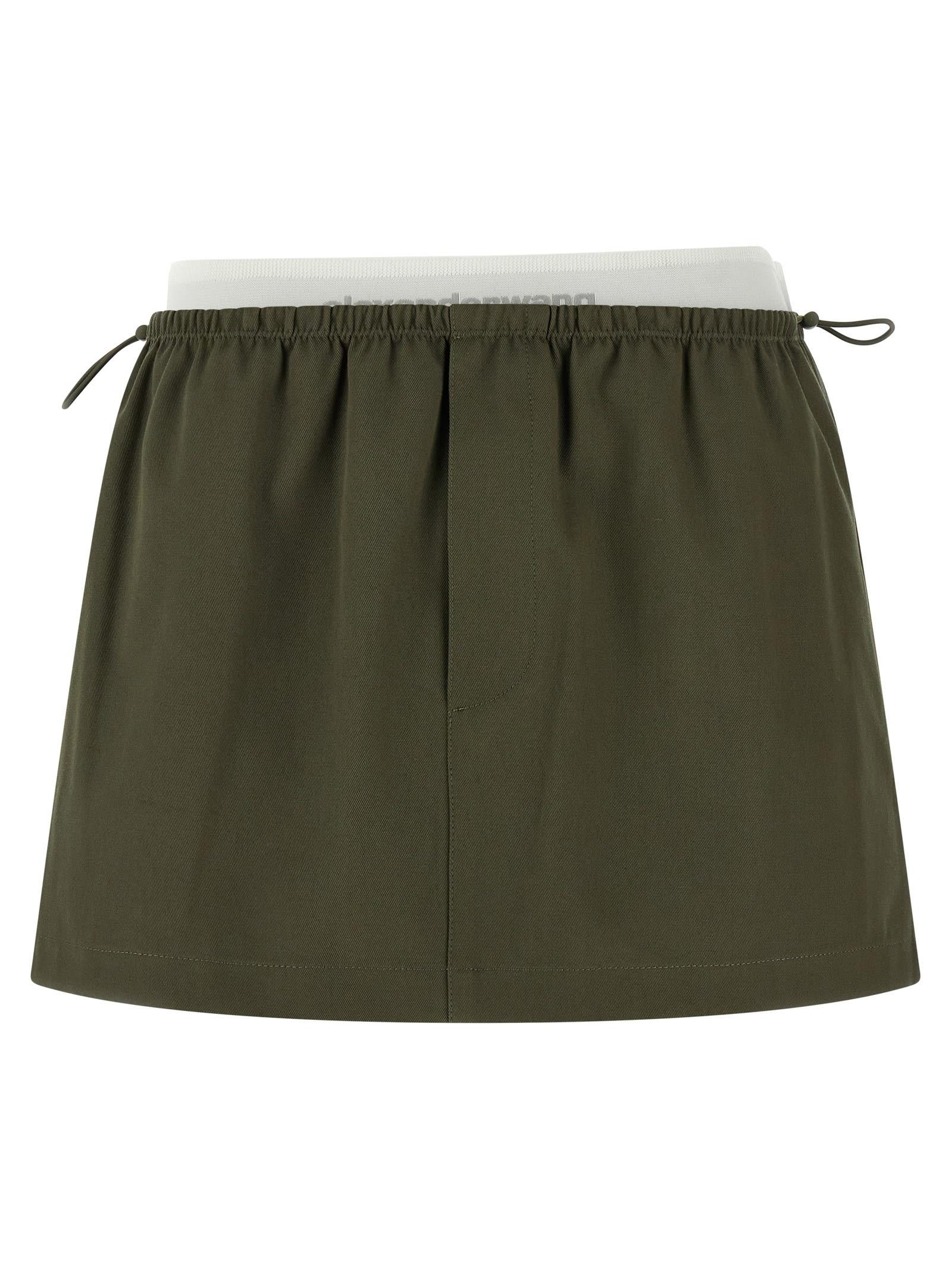 alexander wang double layer waist skirt
