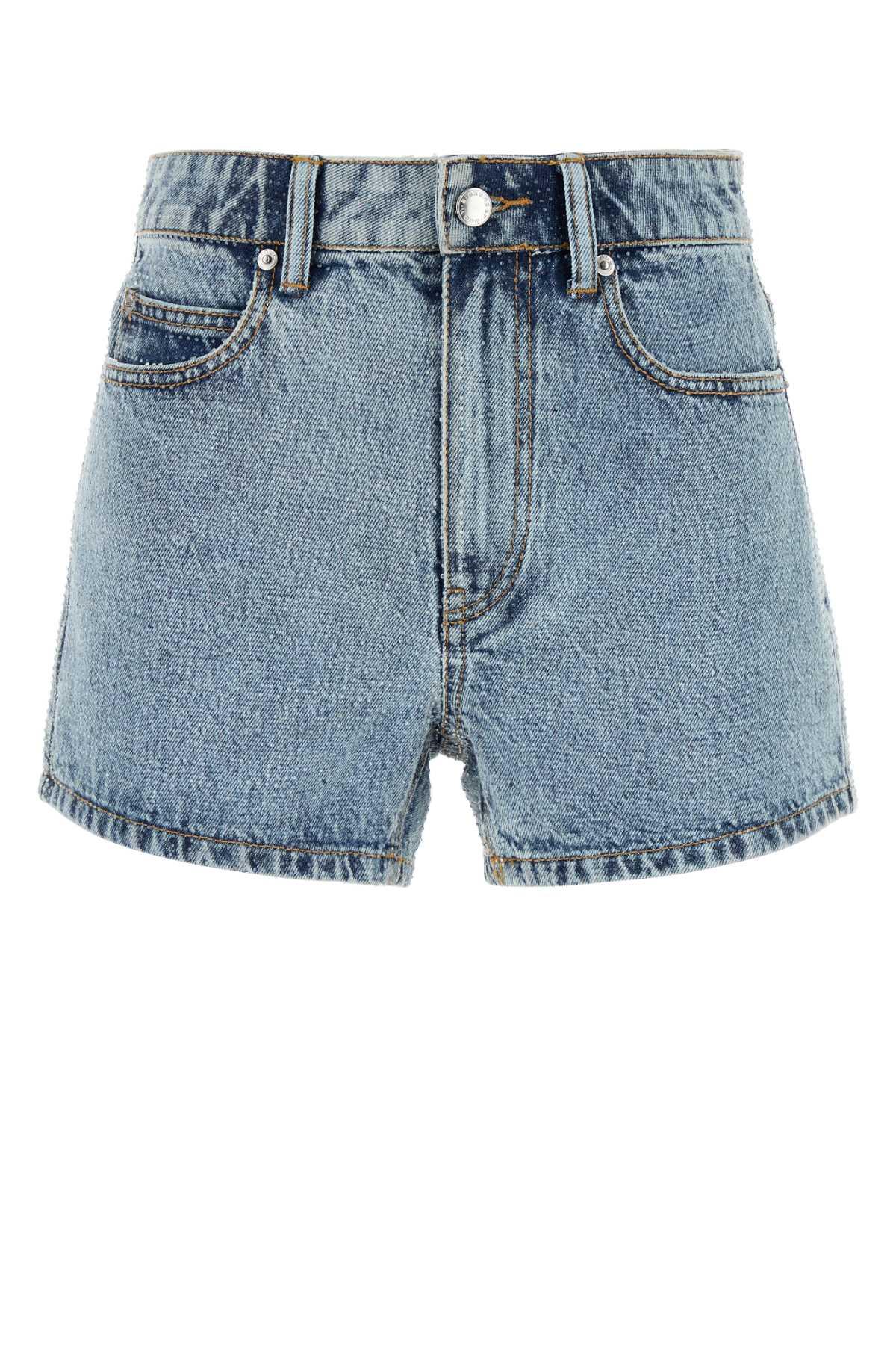 alexander wang embellished denim shorts