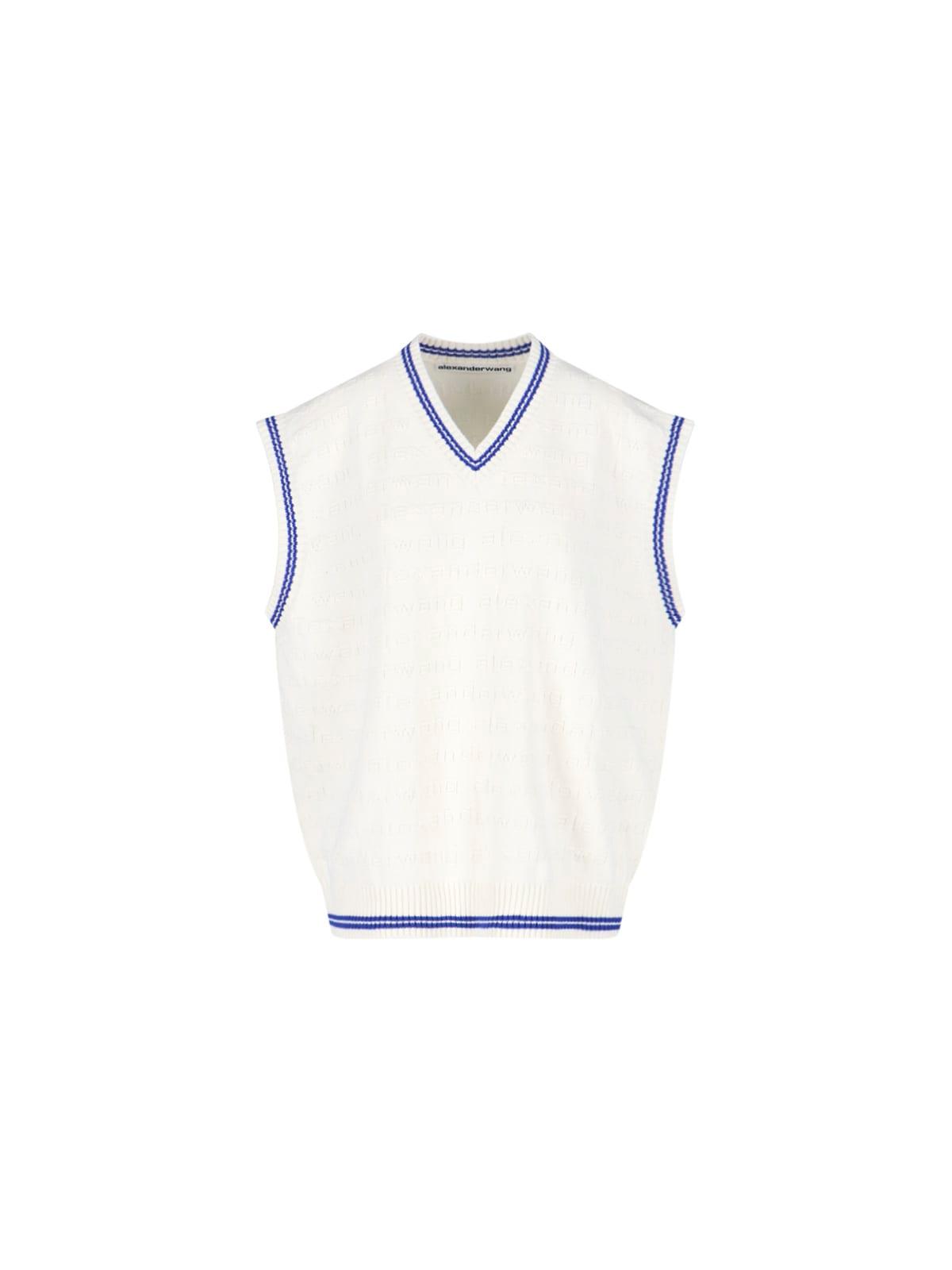alexander wang jacquard logo vest