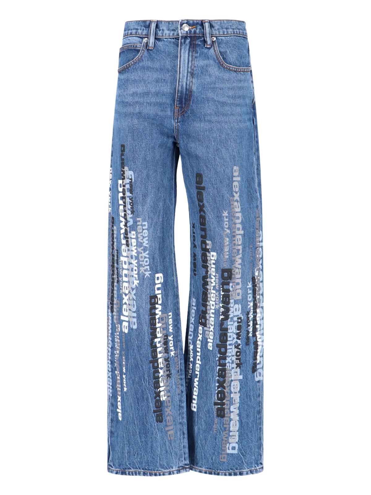 alexander wang jeans blue cotton - women