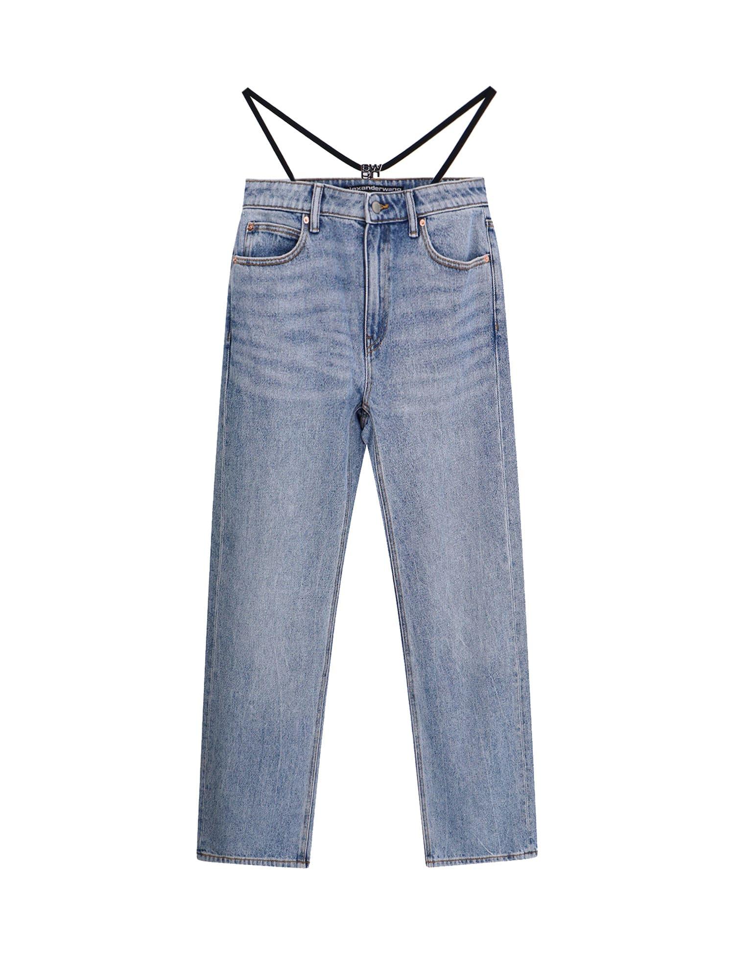 alexander wang jeans with pre-styled thong