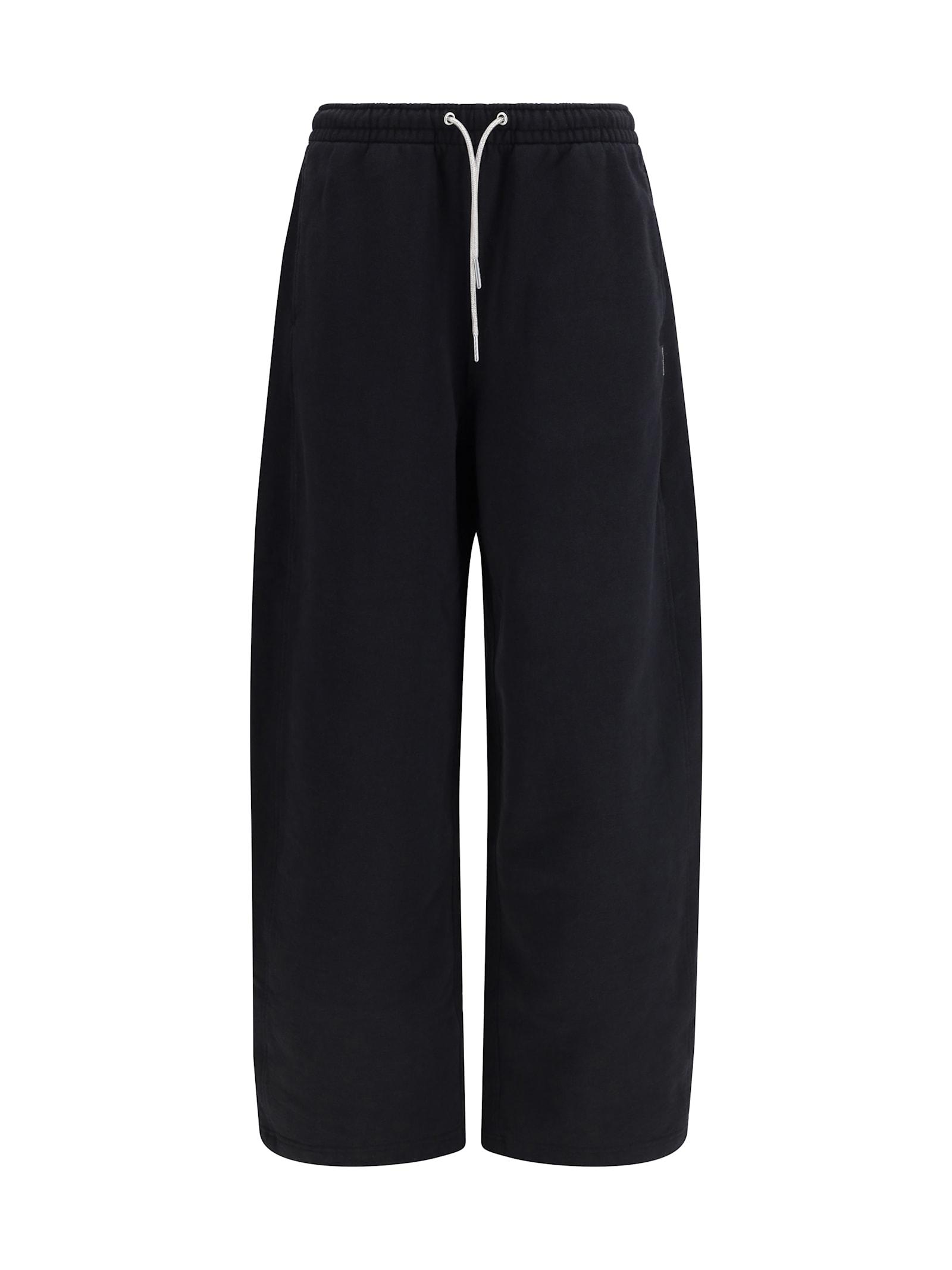 alexander wang jogging pants with drawstring and rhinestones