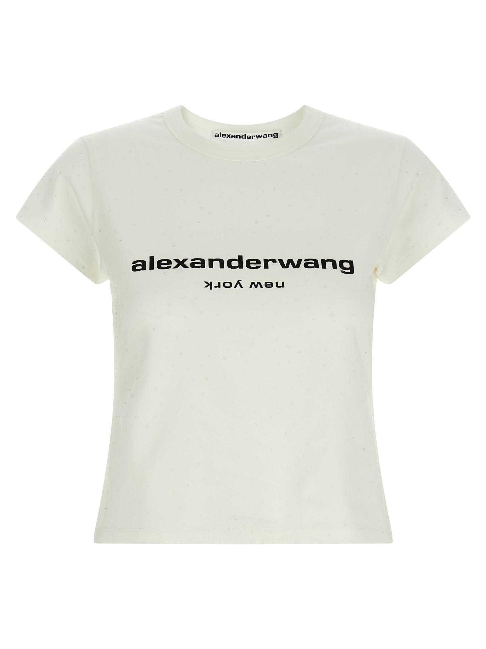 alexander wang logo baby tee t-shirt