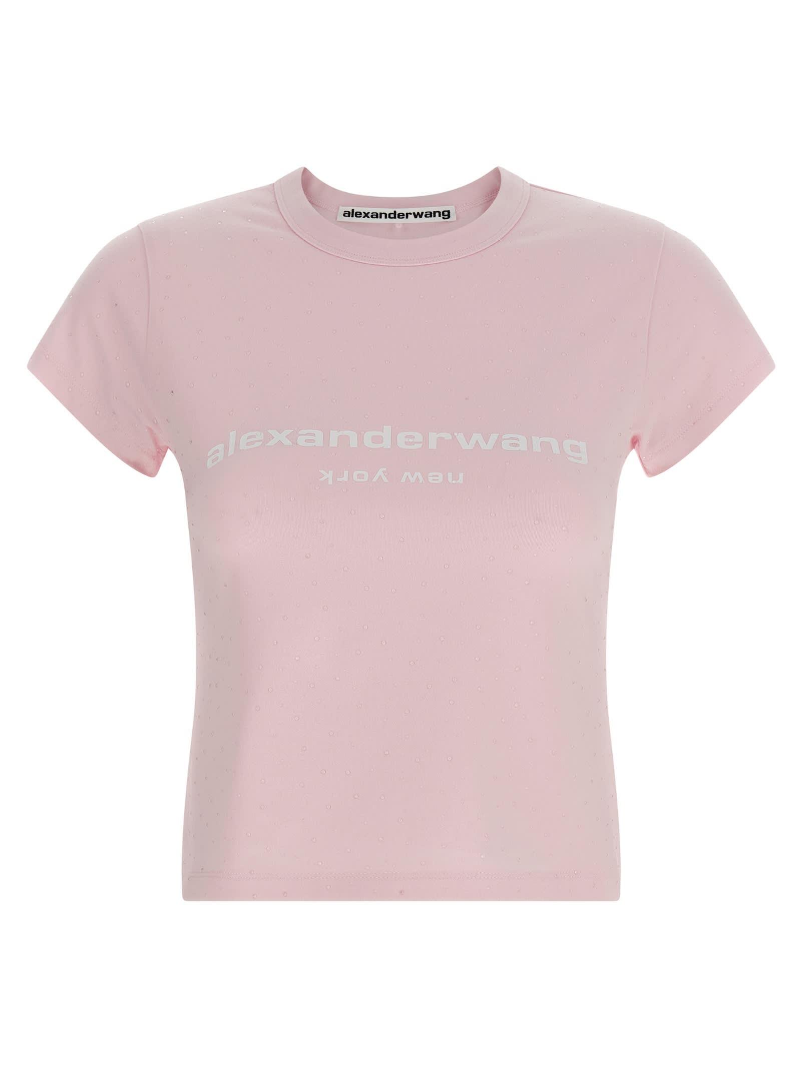 alexander wang logo baby tee t-shirt