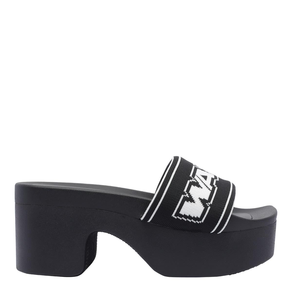 alexander wang logo plateau sandals