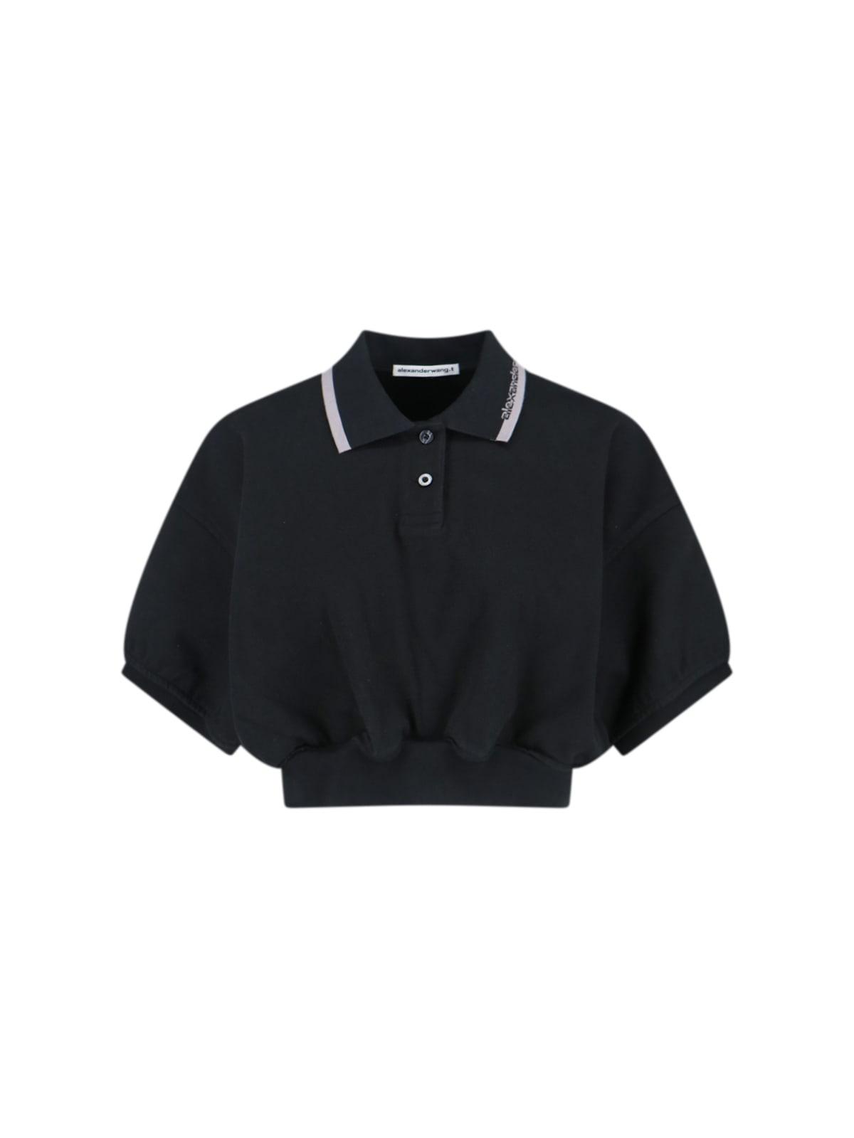 alexander wang logo polo shirt