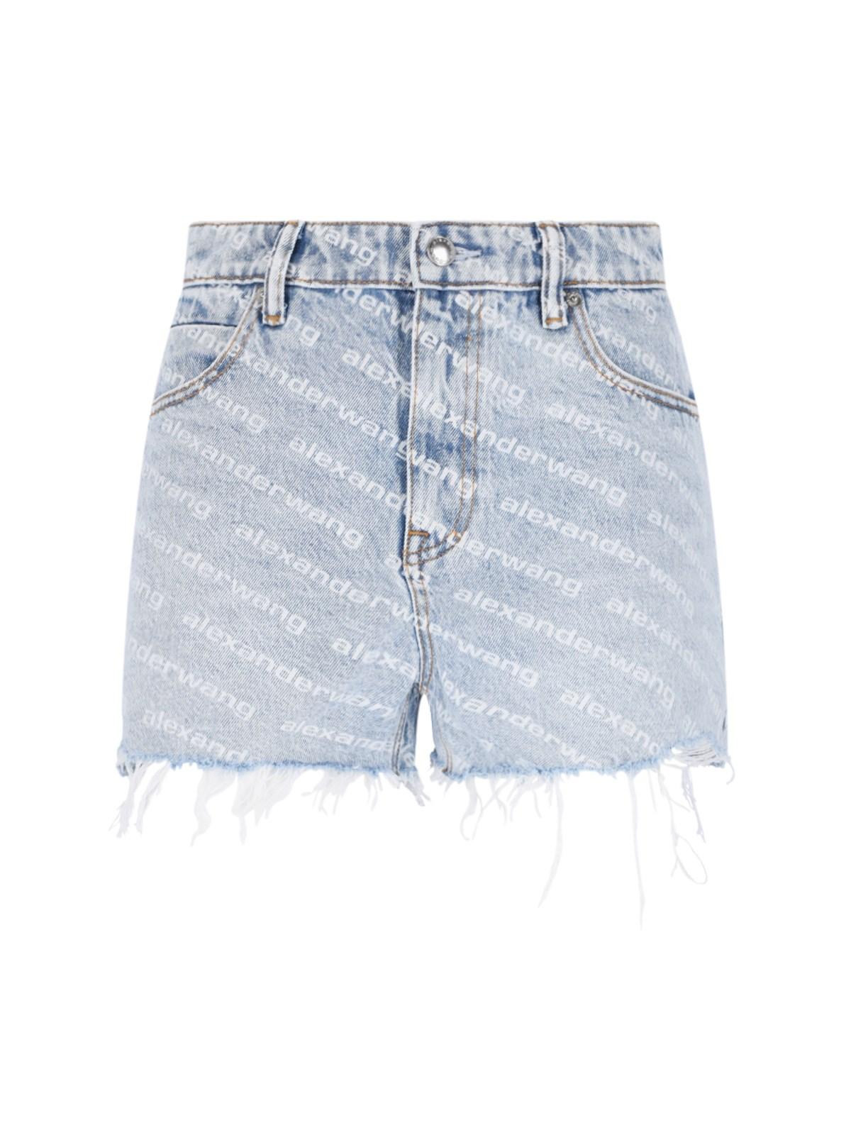 alexander wang logo shorts