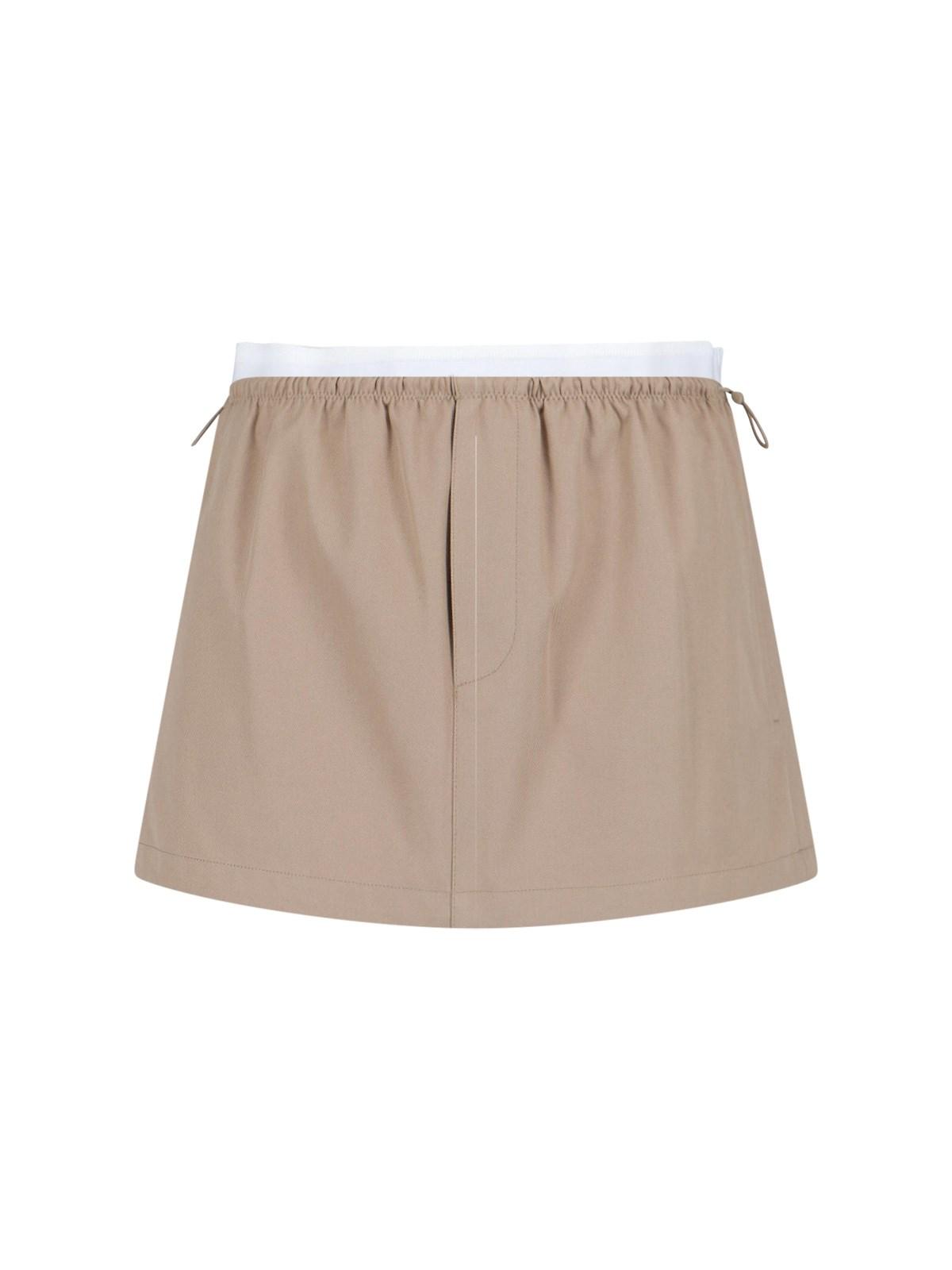 alexander wang logo skirt