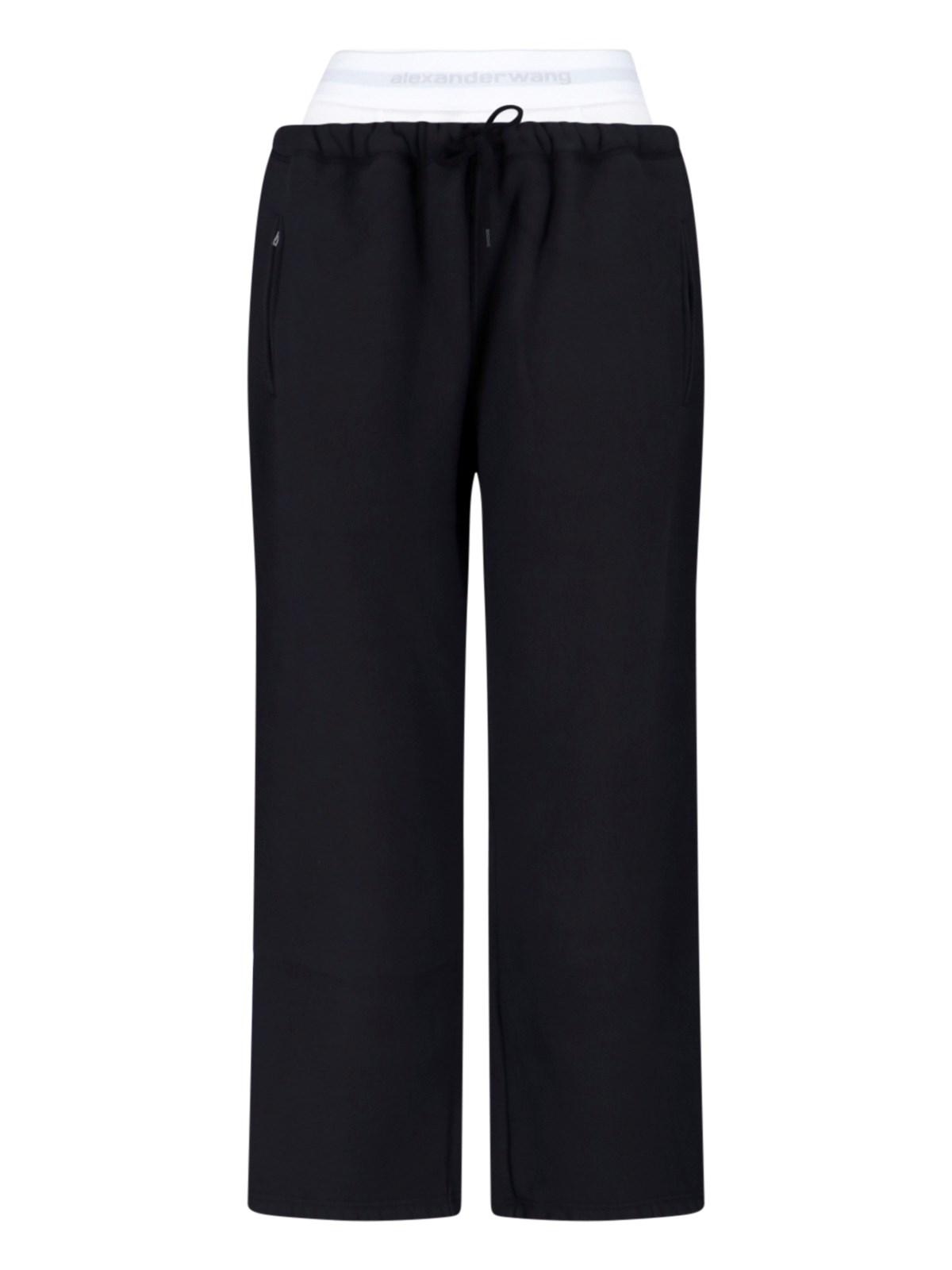 alexander wang logo track pants