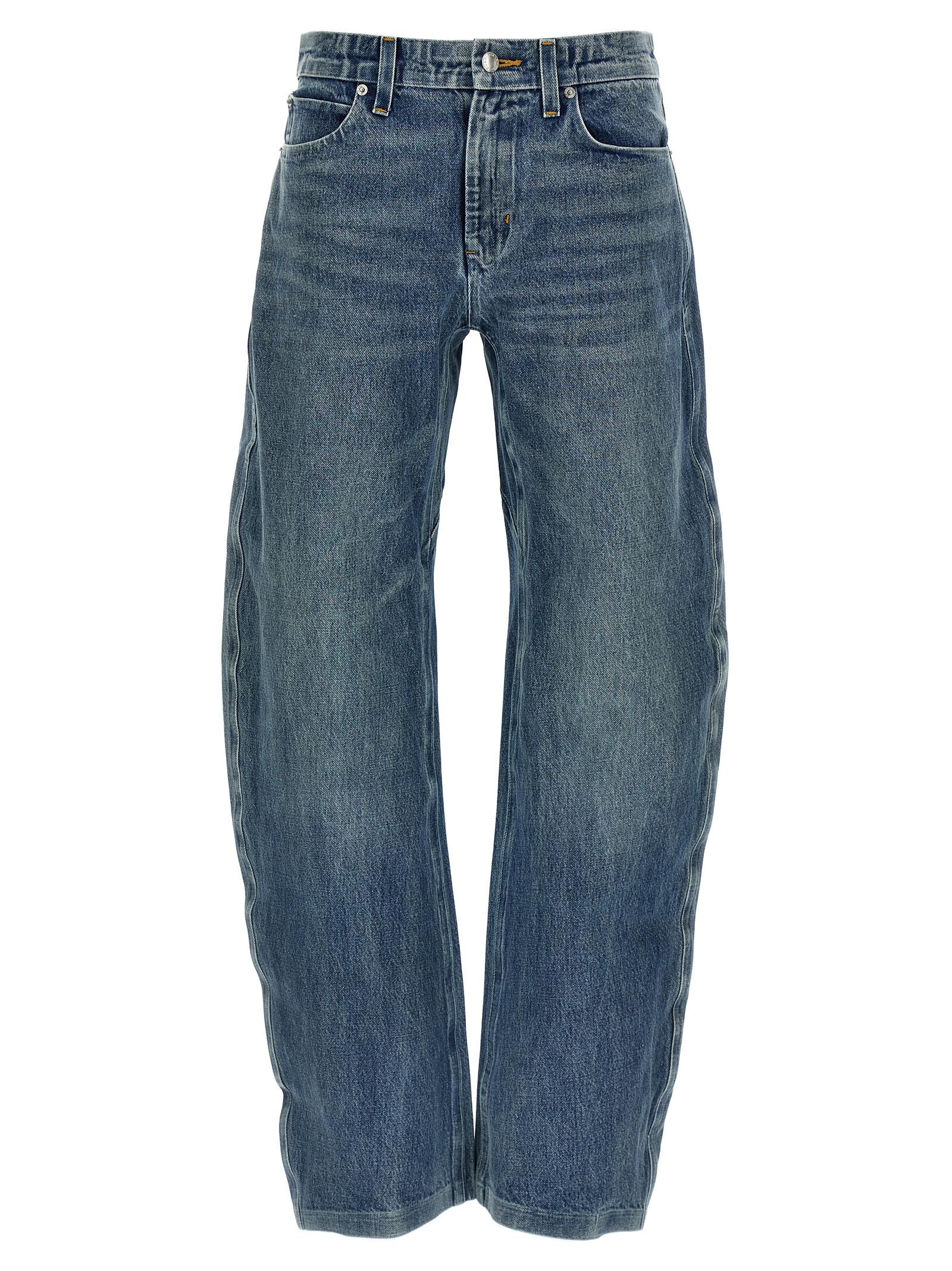 alexander wang low rise jeans blue cotton - women