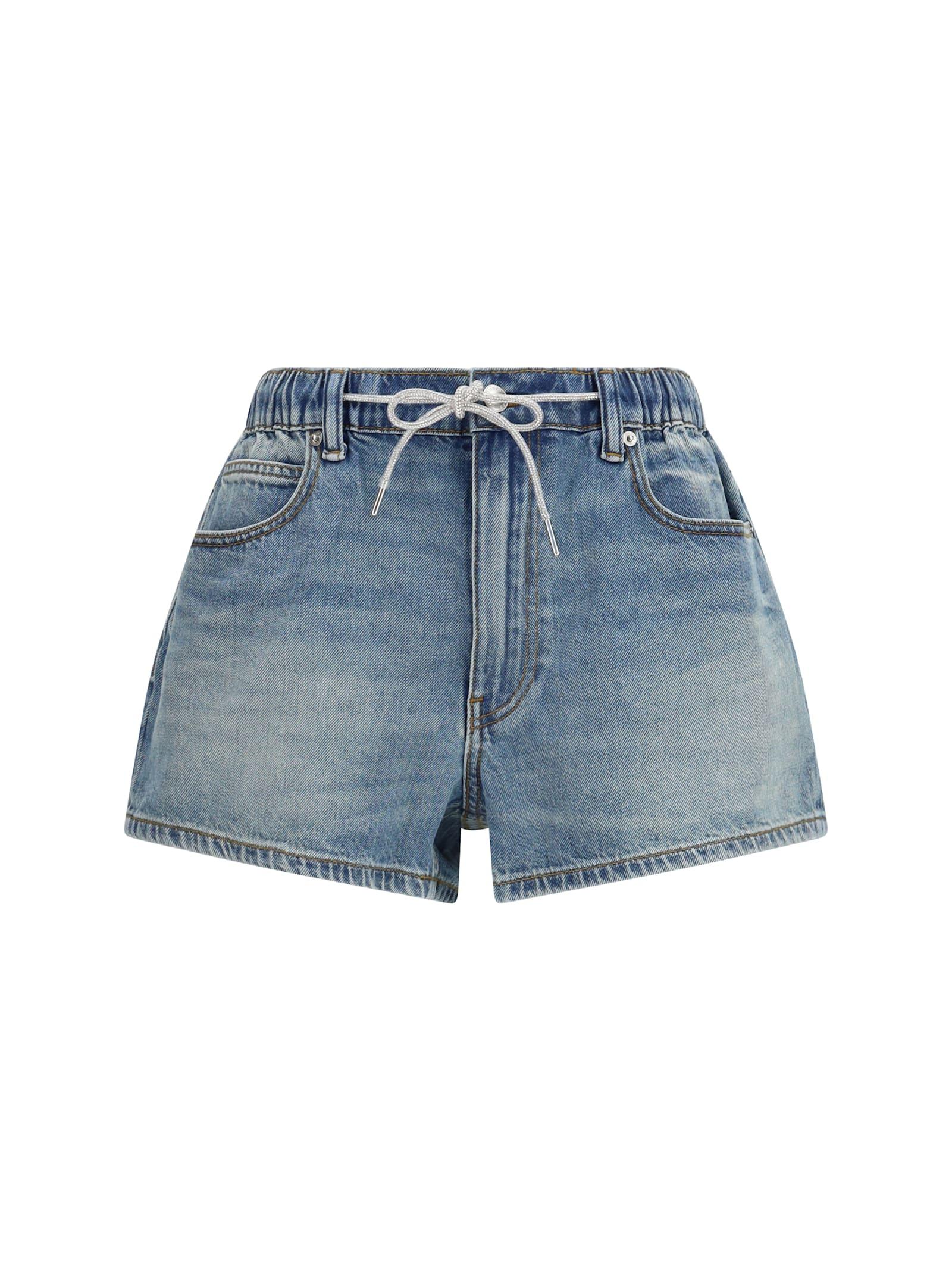 alexander wang marathon shorts with crystal drawcord
