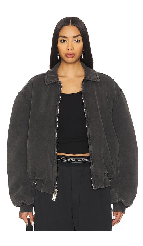 alexander wang moto jacket in grey.