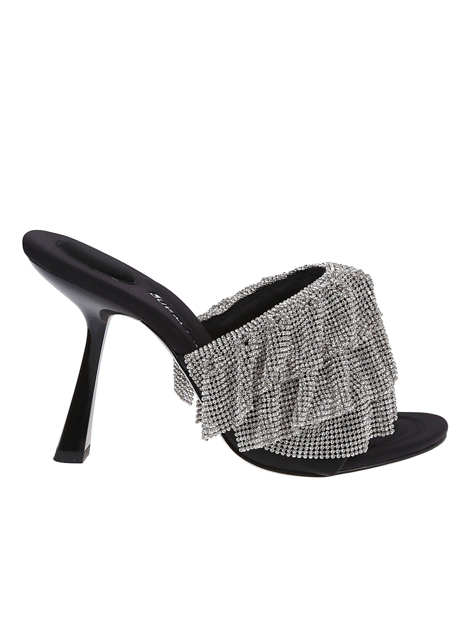 alexander wang nala 105 crystal ruffle sandals