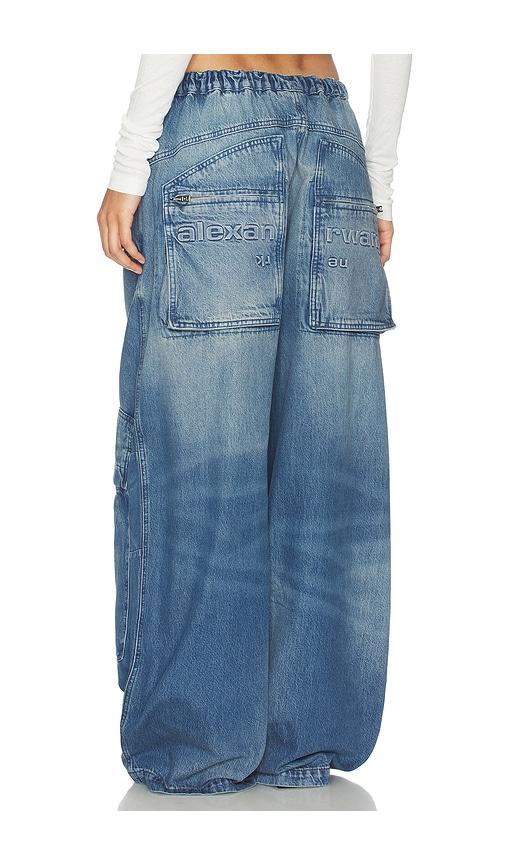 alexander wang oversized cargo wide leg in blue.