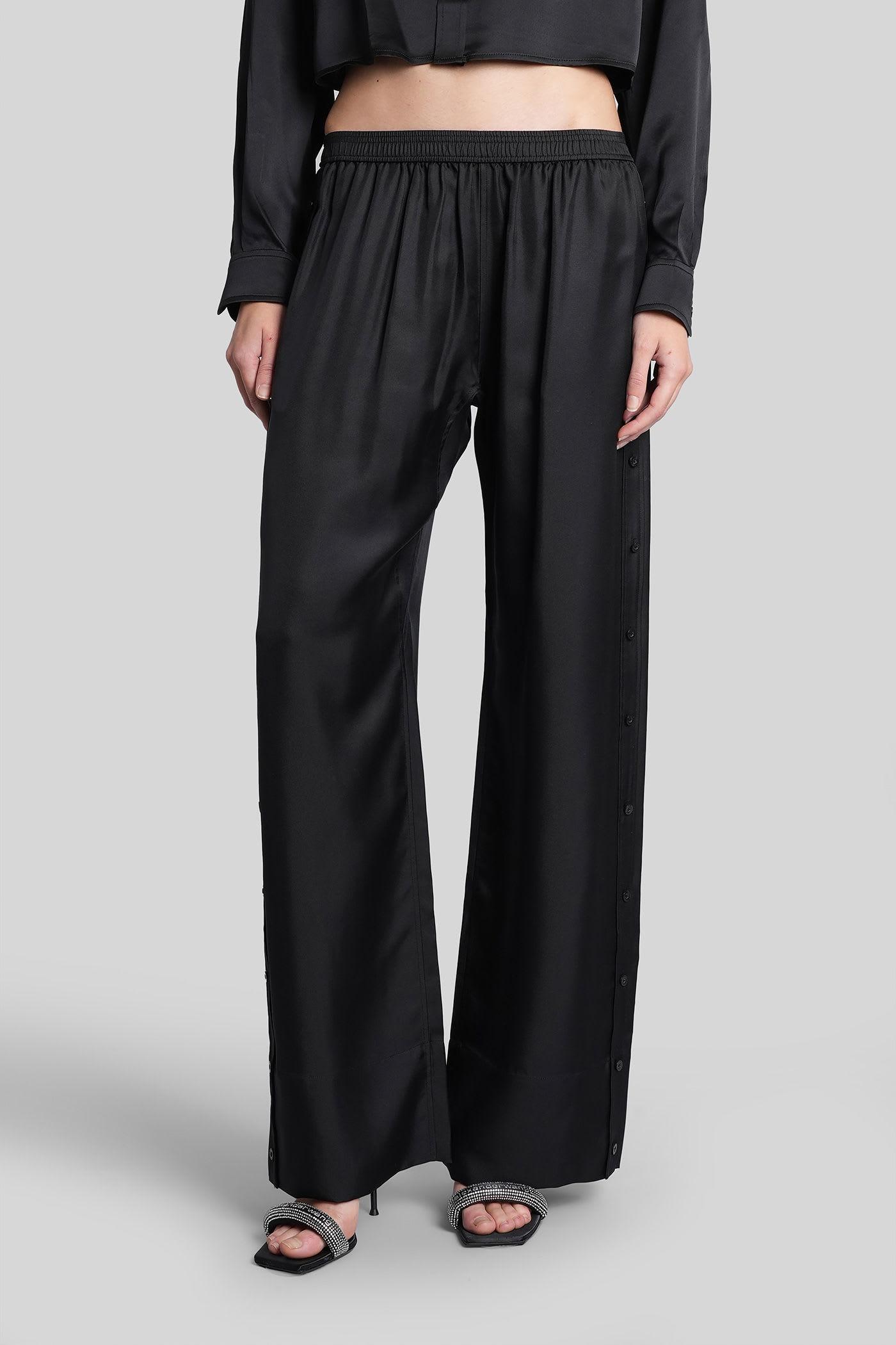 alexander wang pants in black silk
