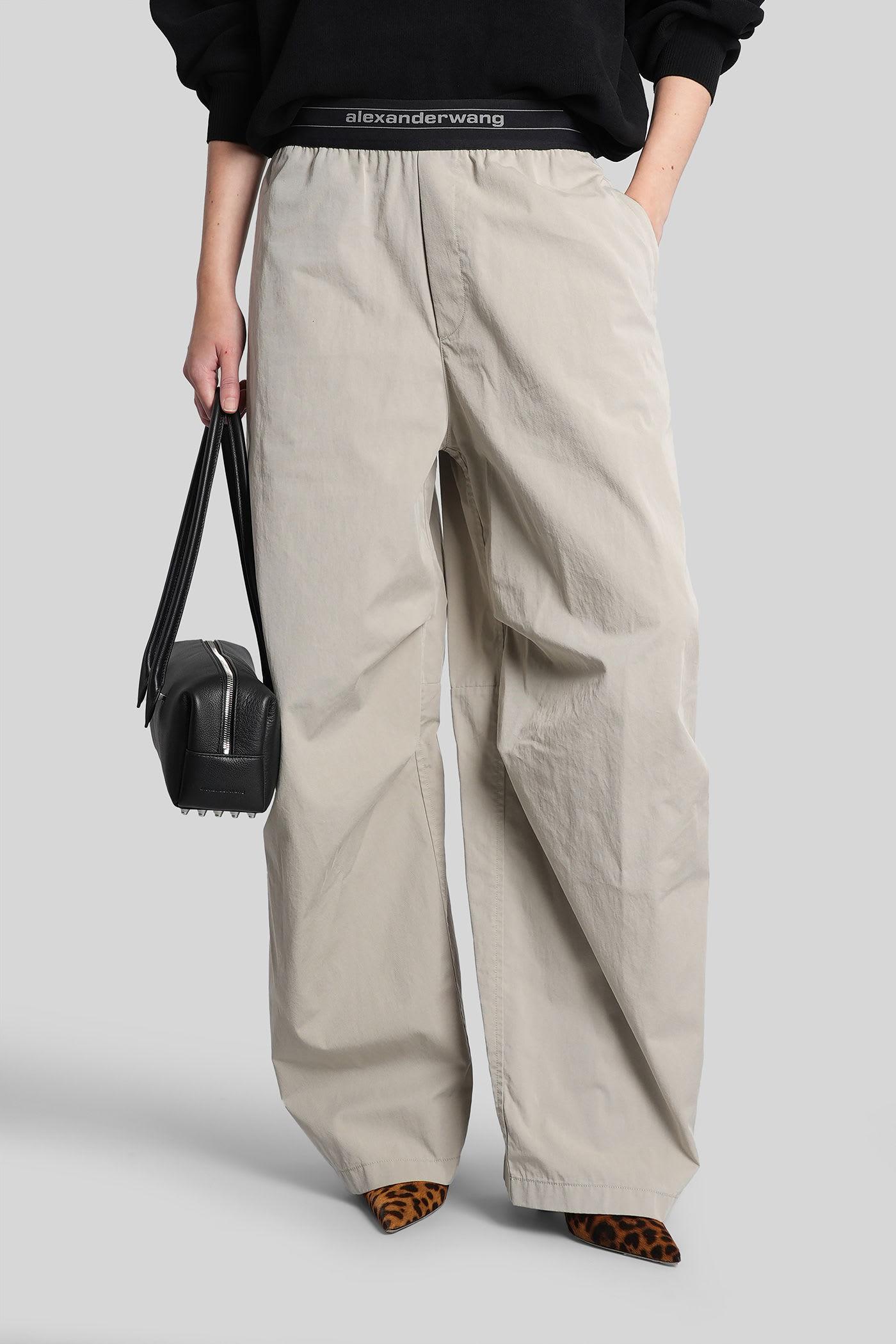 alexander wang pants in grey cotton