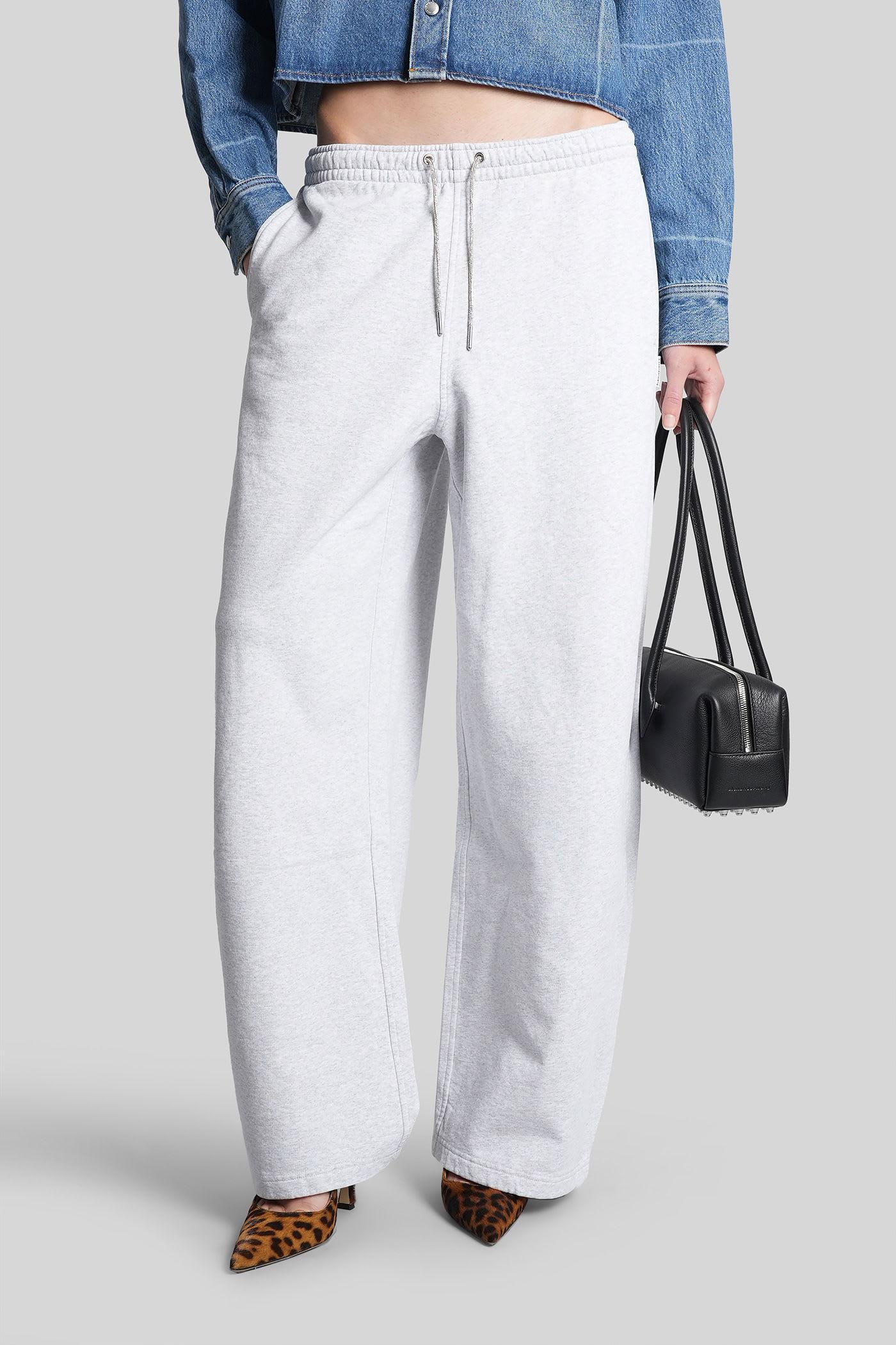 alexander wang pants in grey cotton