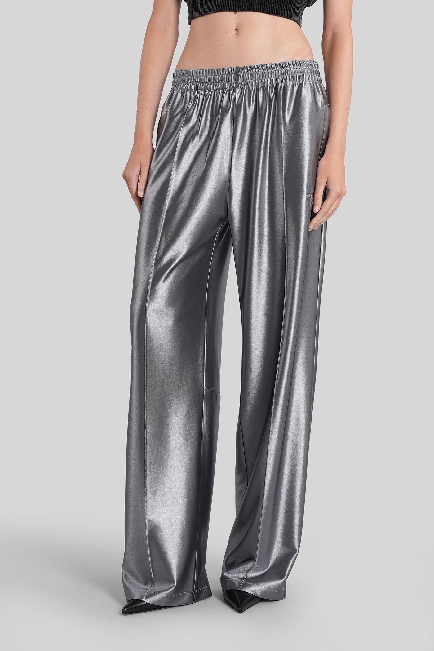 alexander wang pants in grey polyester