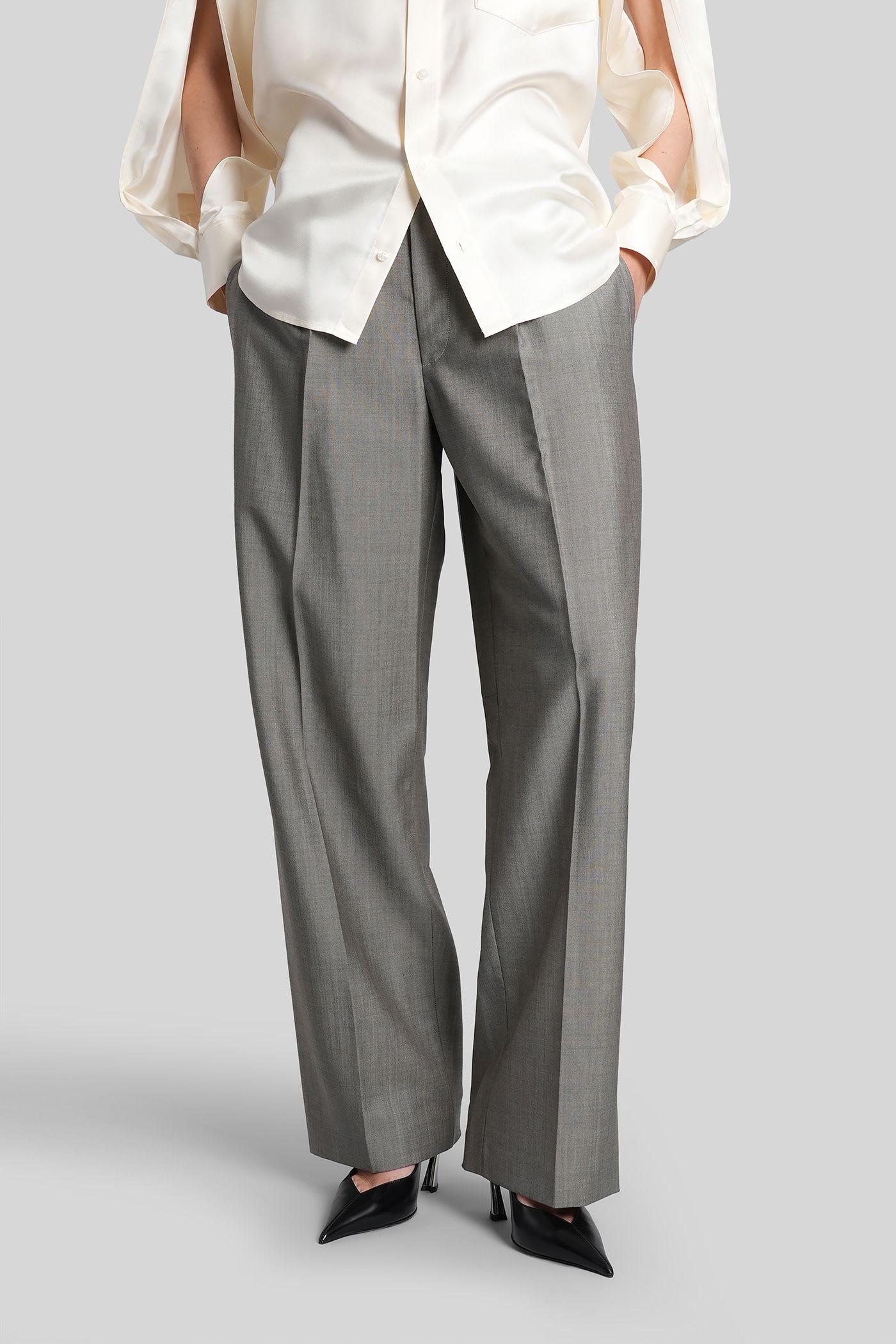 alexander wang pants in grey wool