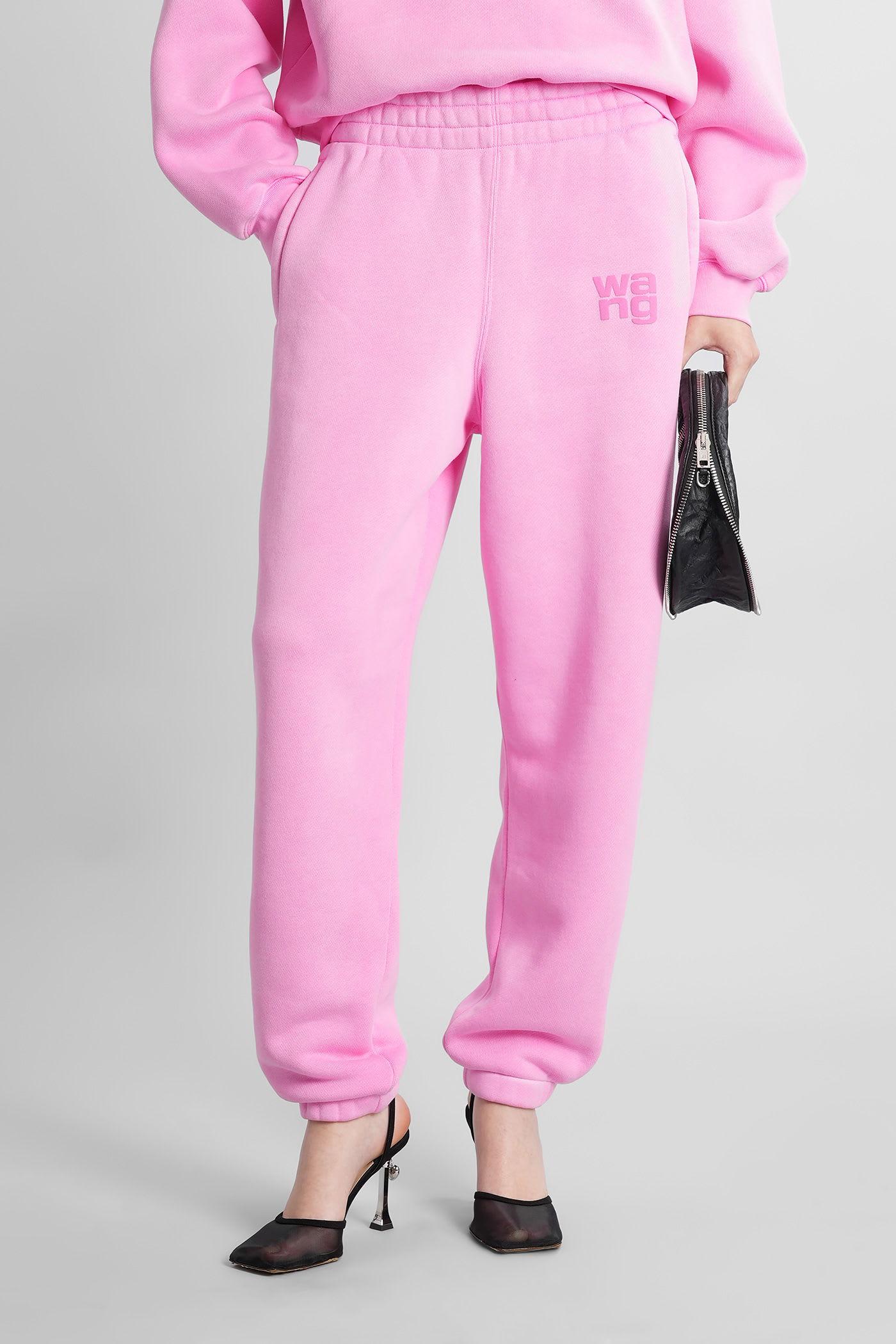 alexander wang pants in rose-pink cotton