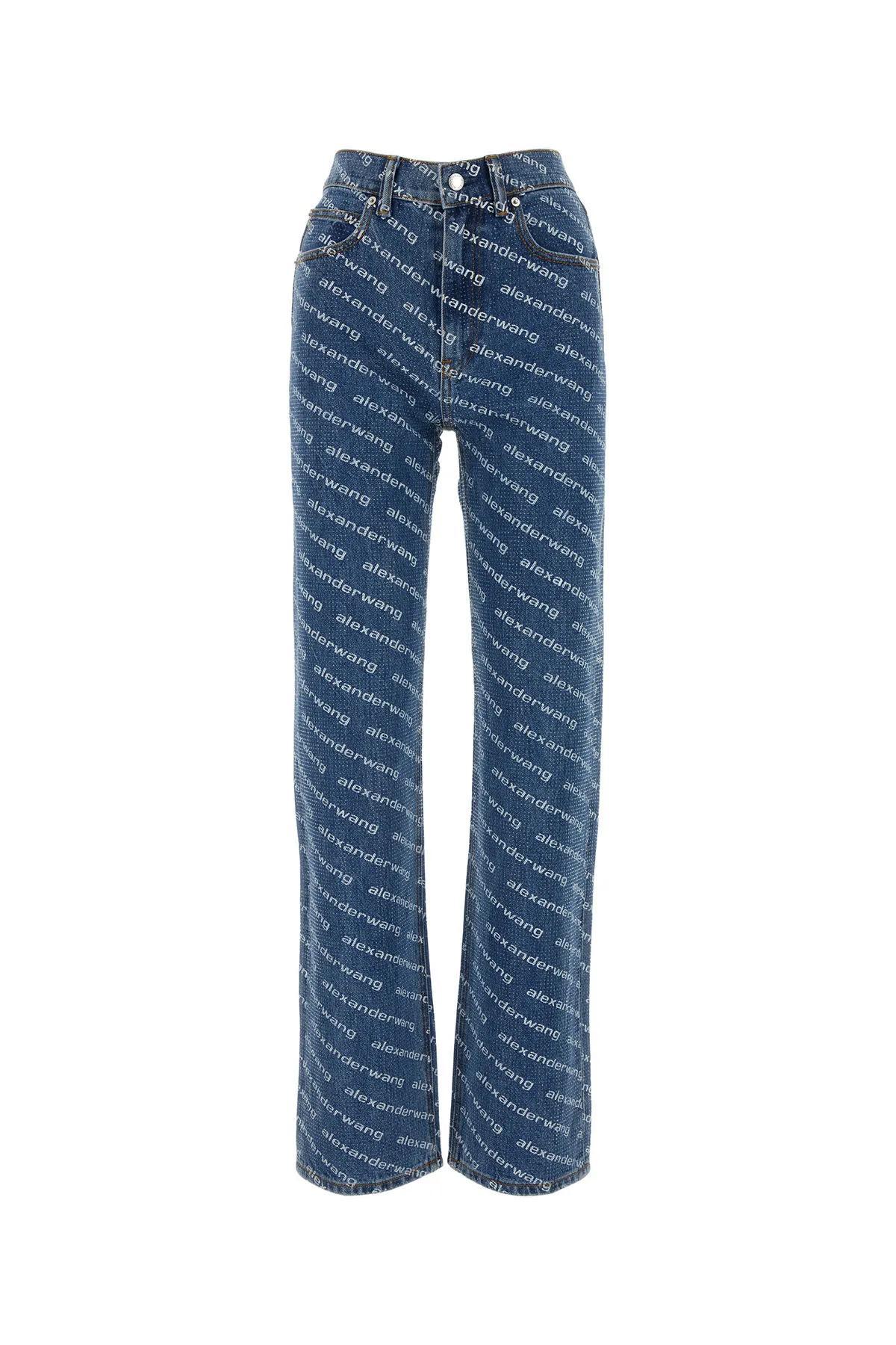 alexander wang printed denim jeans