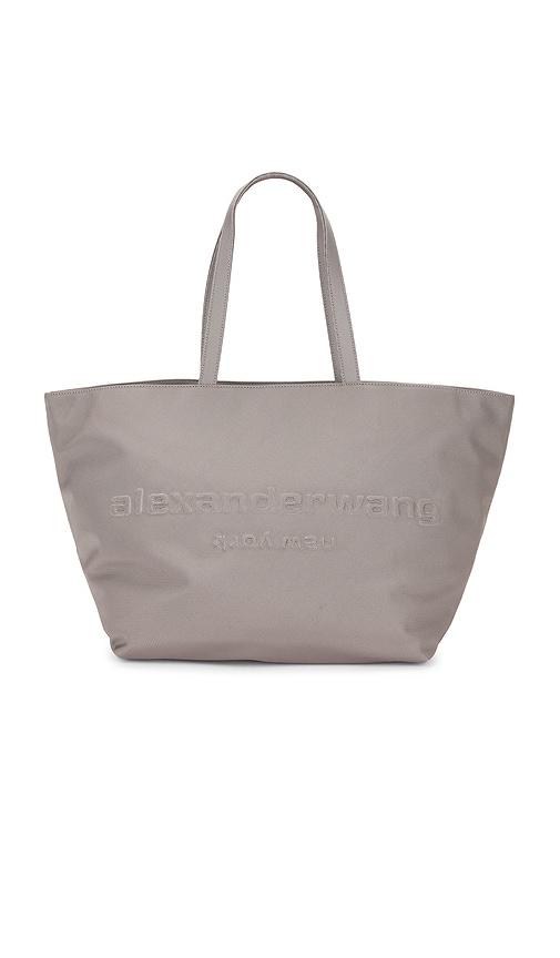 alexander wang punch tote in grey.