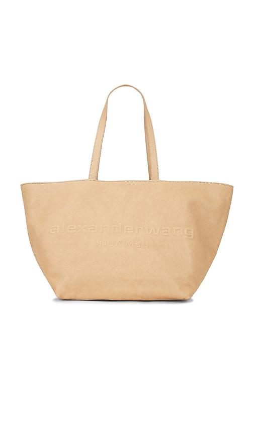 alexander wang punch tote in tan.