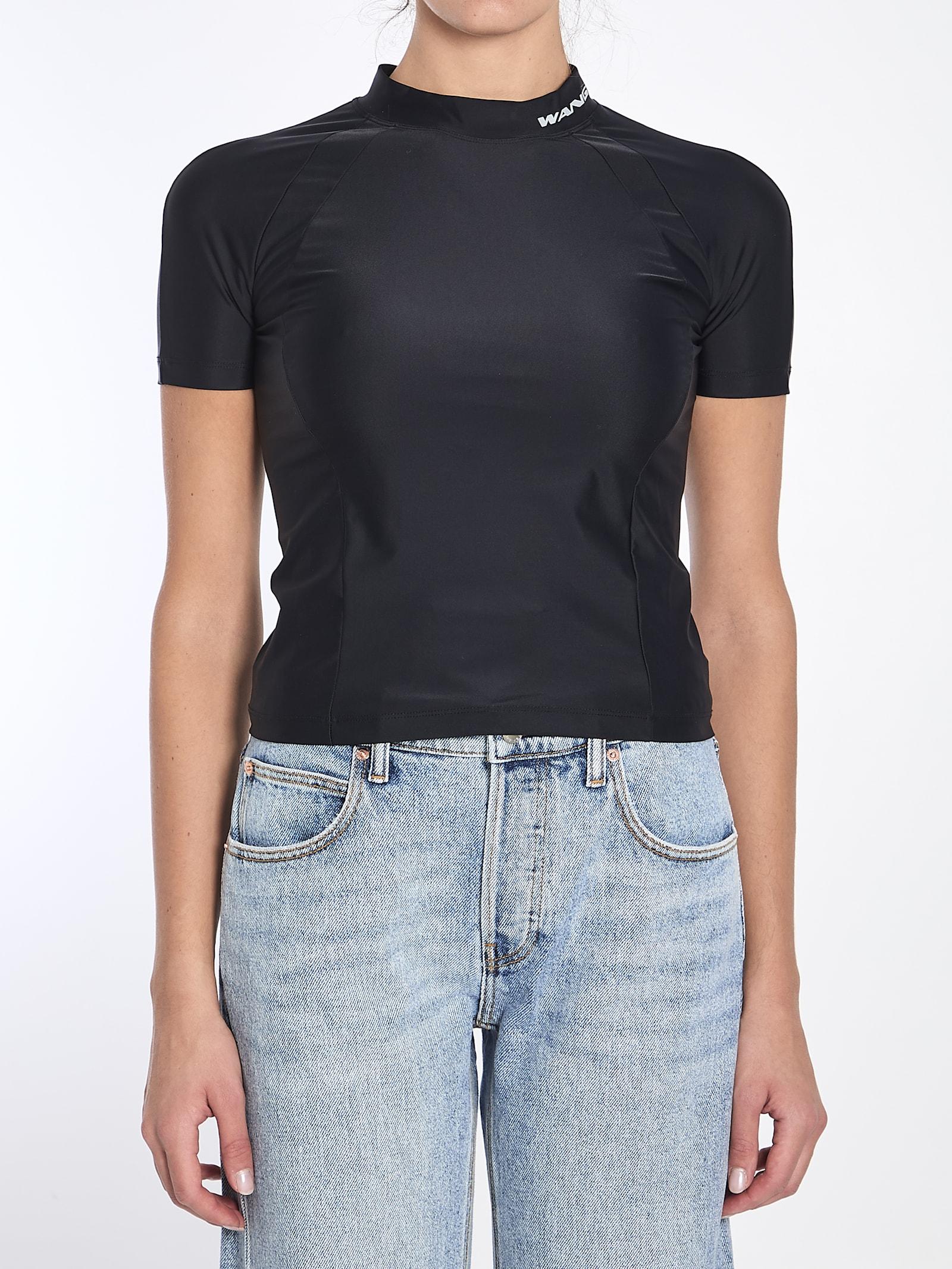 alexander wang rash guard t-shirt with logo