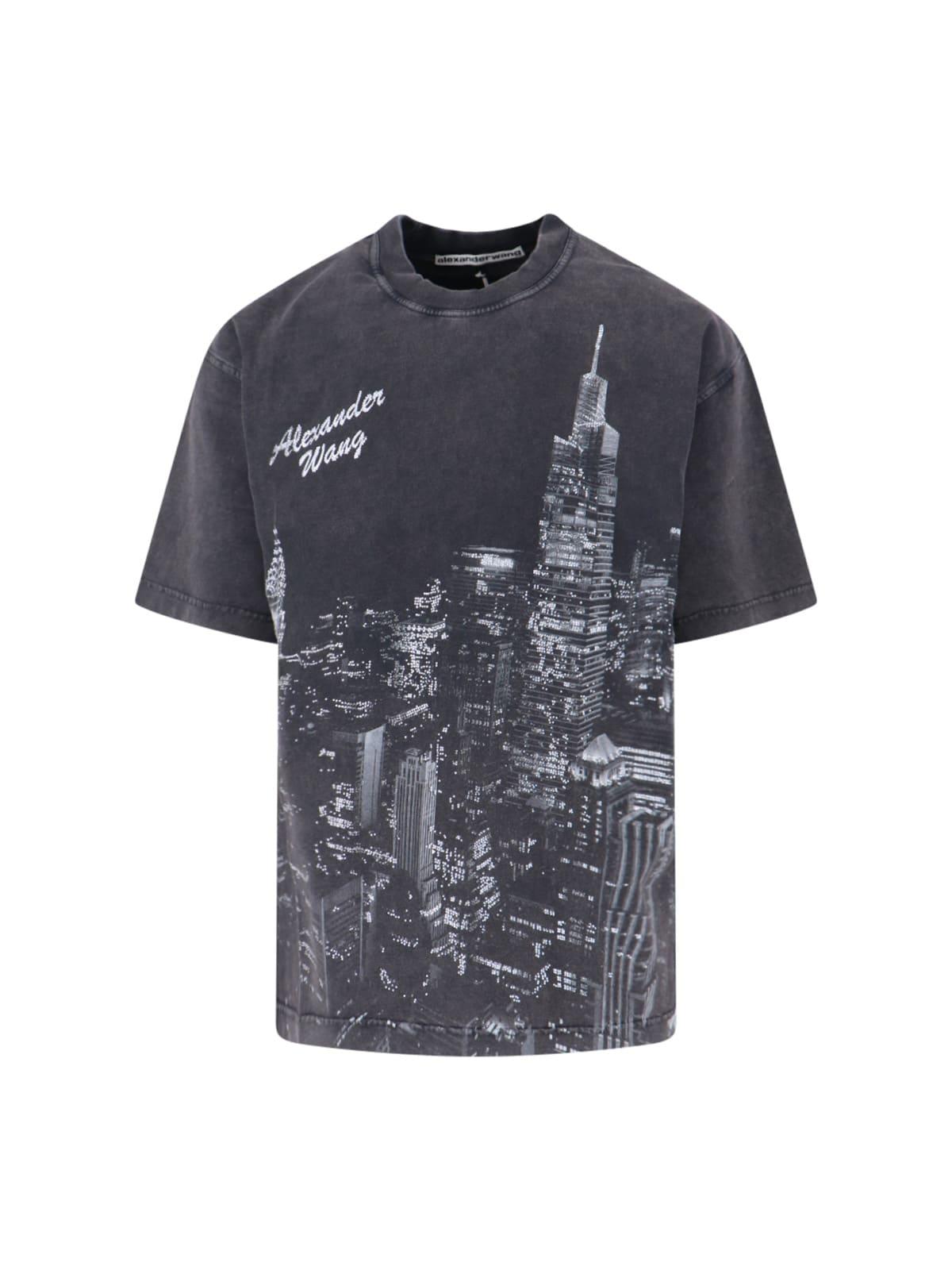 alexander wang rhinestone t-shirt