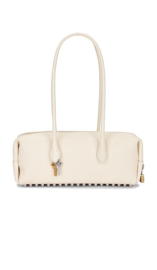 alexander wang roux medium shoulder bag in cream.