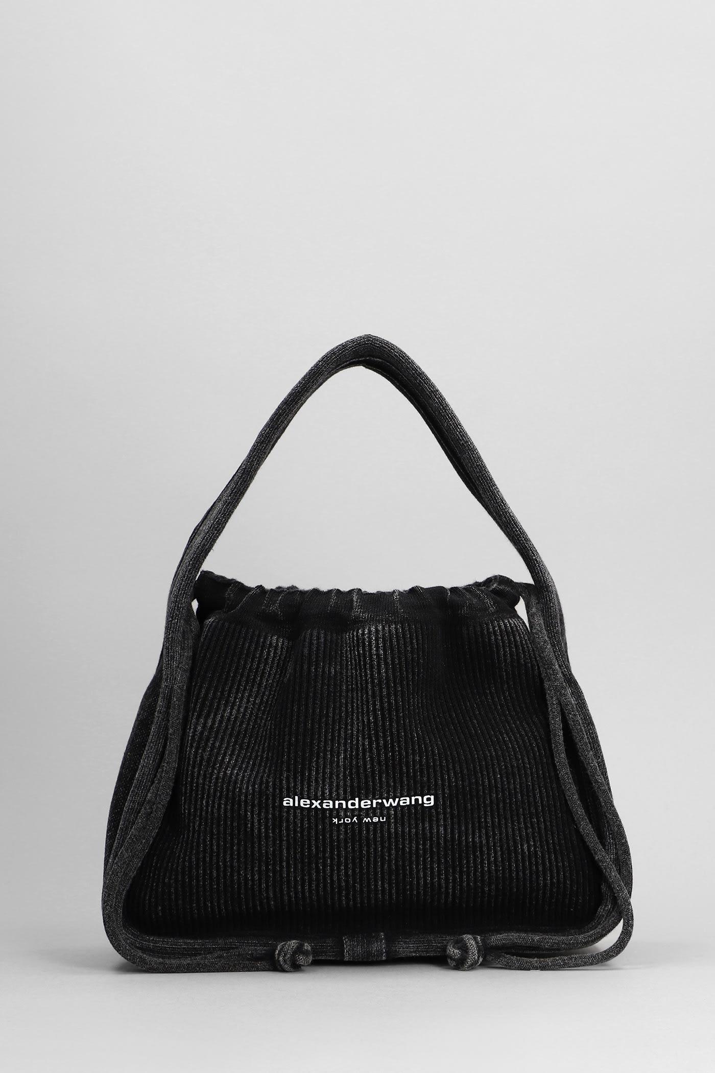 alexander wang ryan hand bag in grey cotton