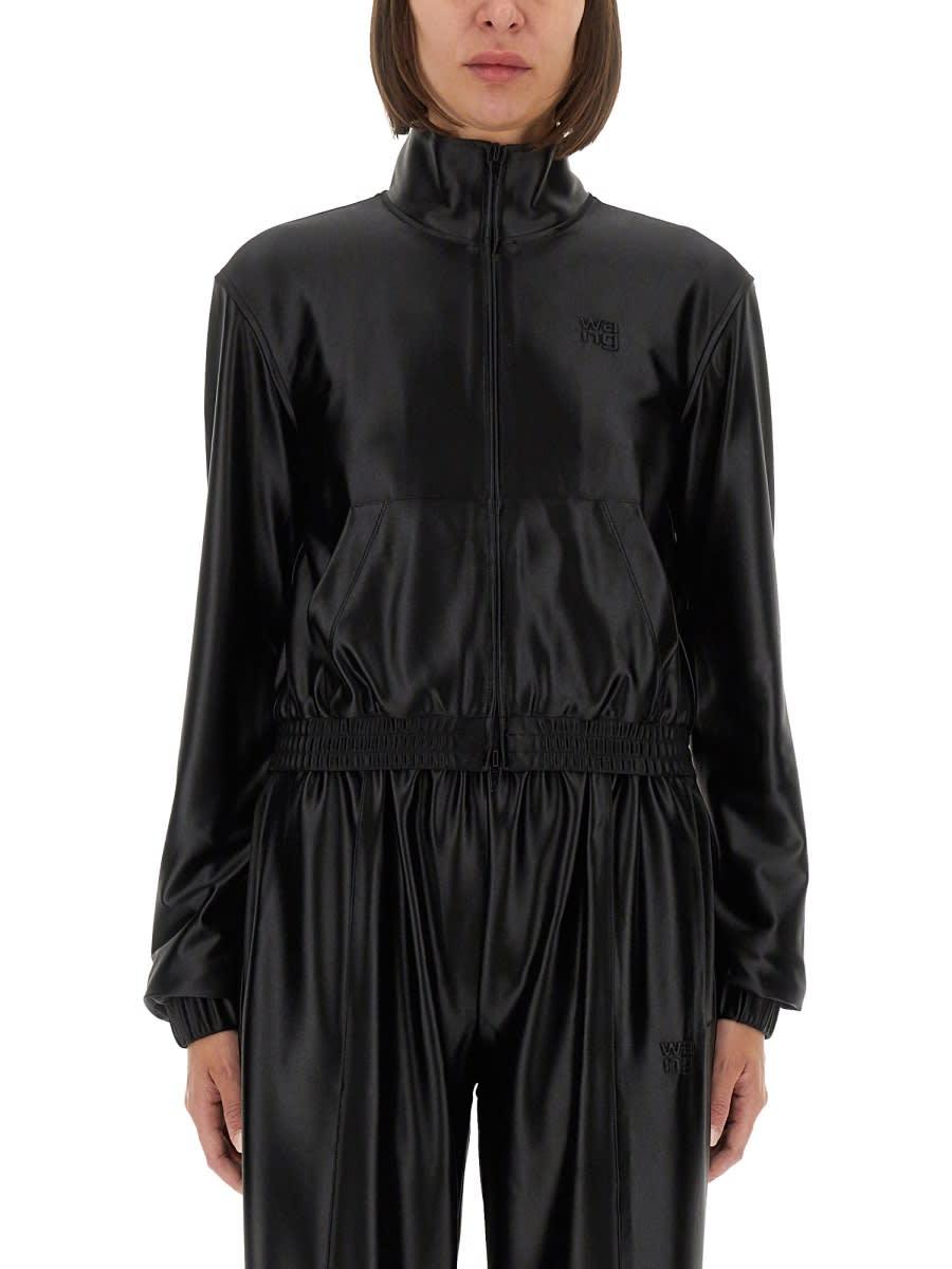 alexander wang satin faille sweatshirt
