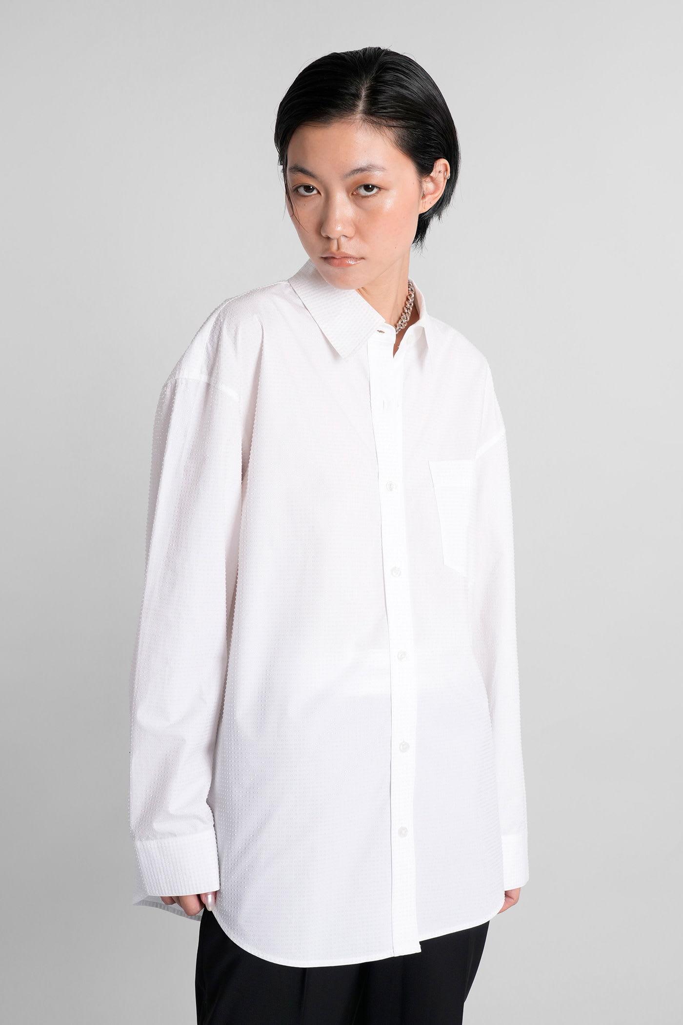 alexander wang shirt in white cotton