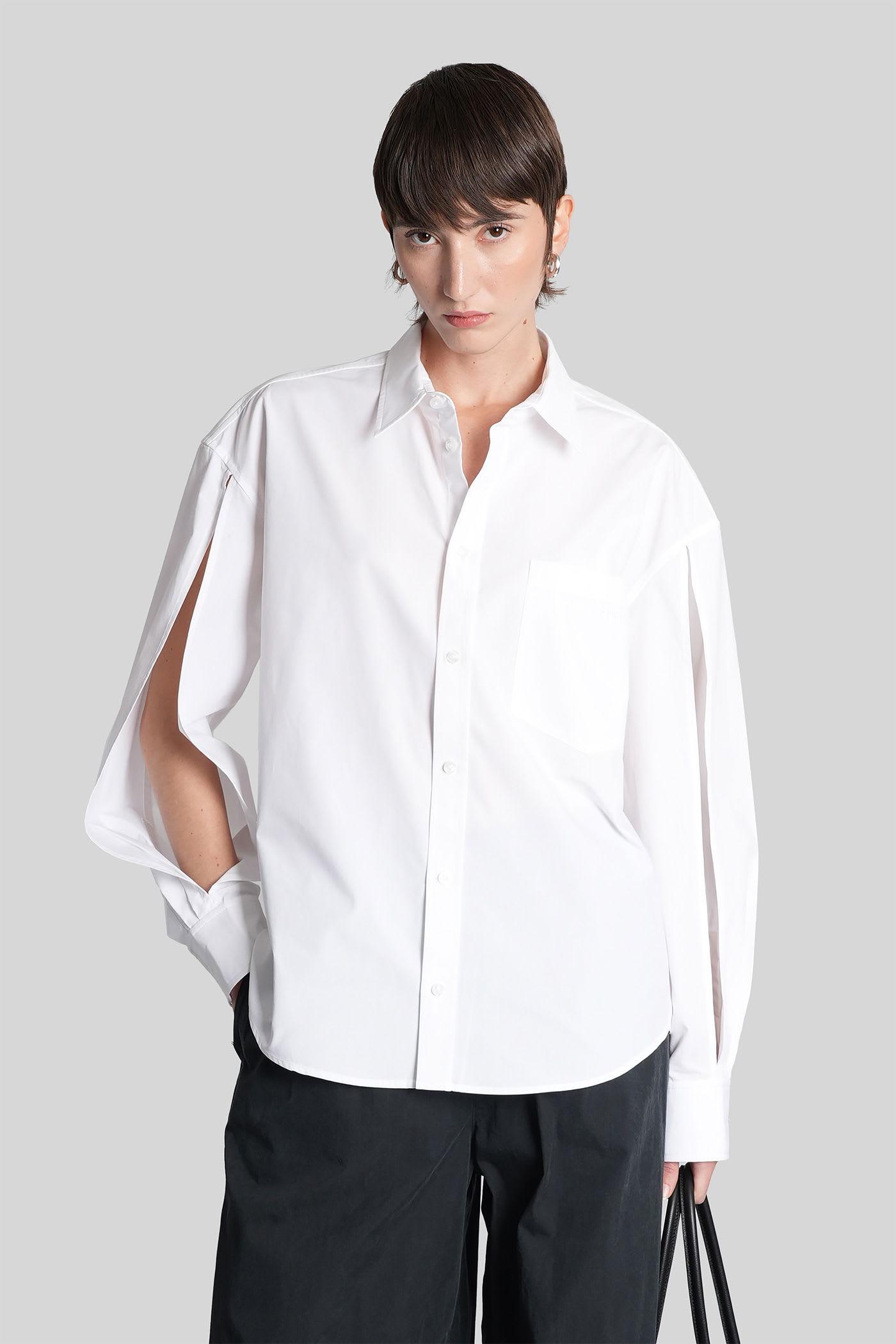 alexander wang shirt in white cotton