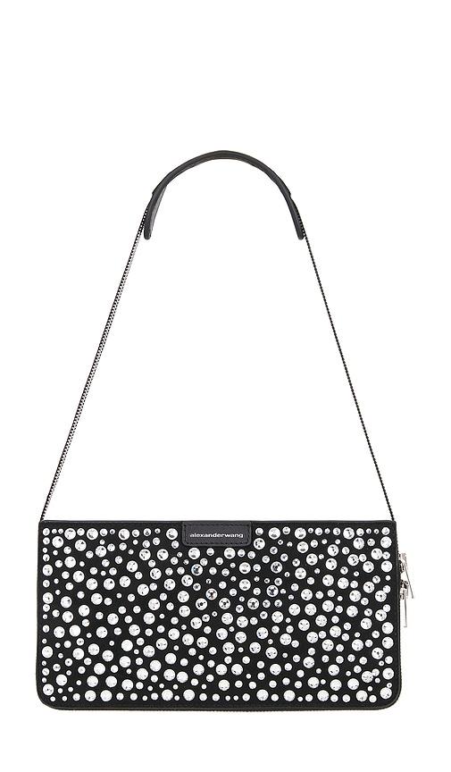 alexander wang siren pochette bag in black.