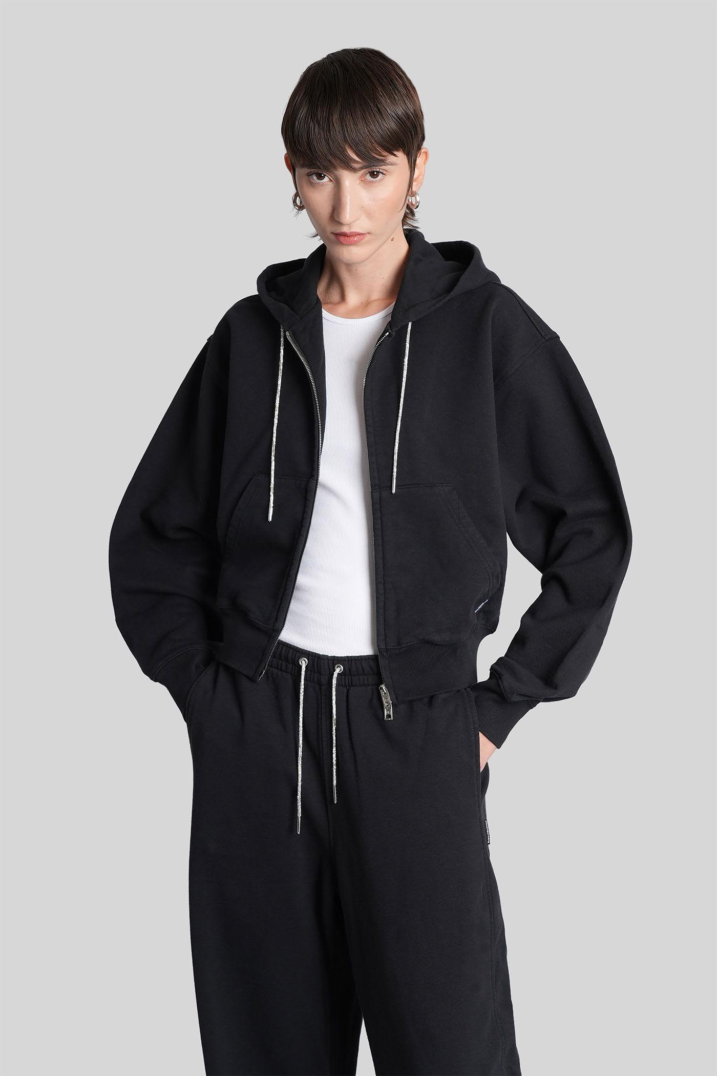 alexander wang sweatshirt in black cotton