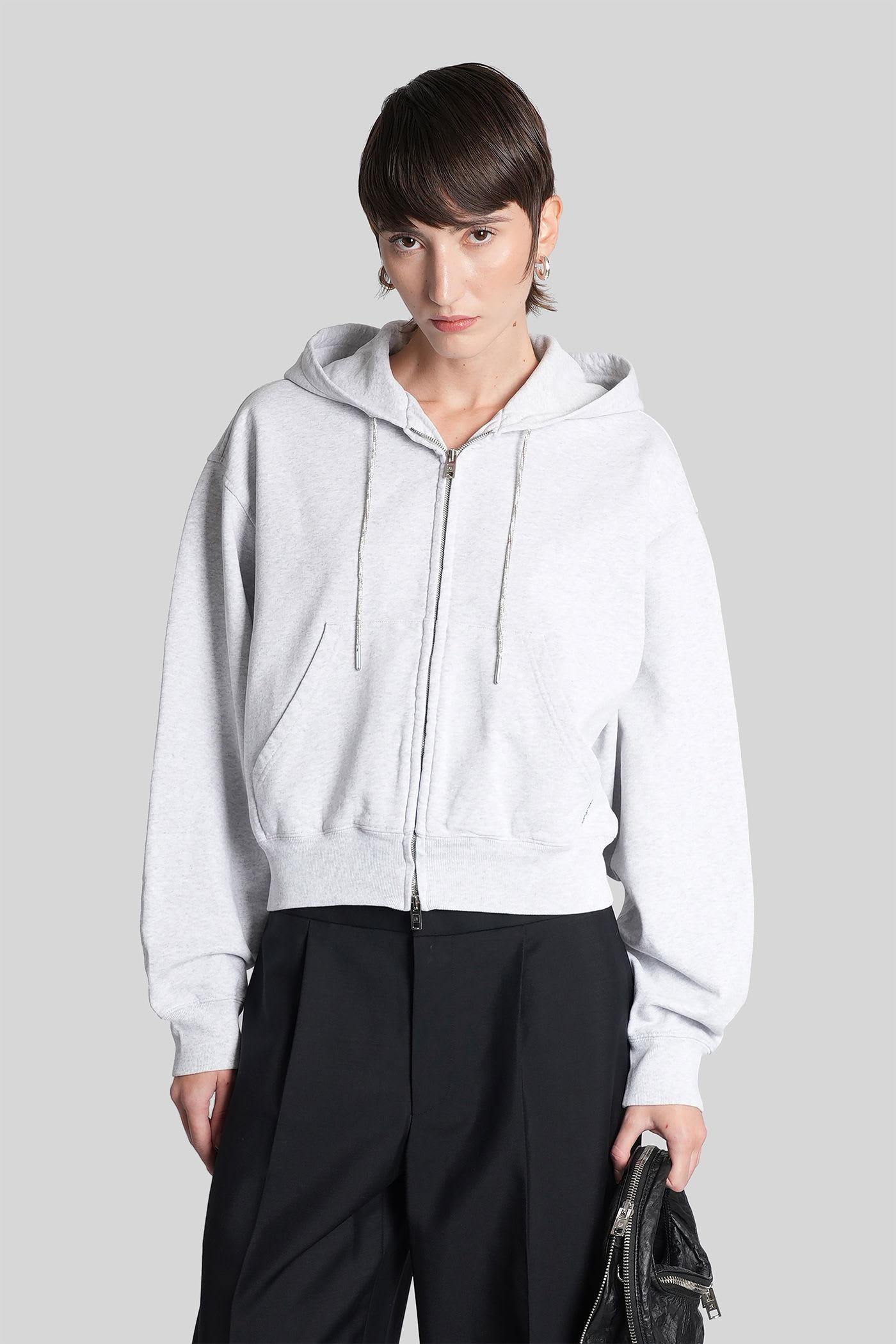 alexander wang sweatshirt in grey cotton